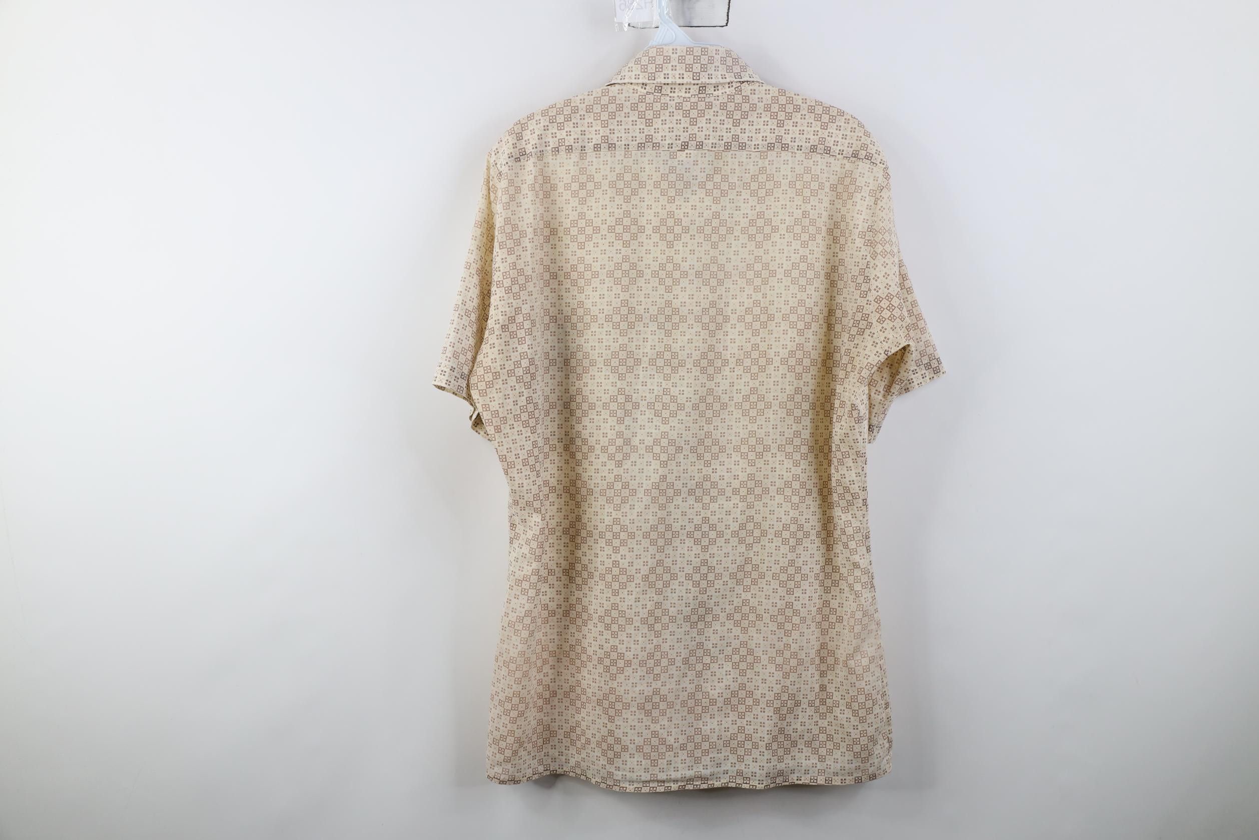 Vintage Vintage 70s Mid Century Modern MCM Dagger Button Shirt Size US M / EU 48-50 / 2 - 10 Thumbnail