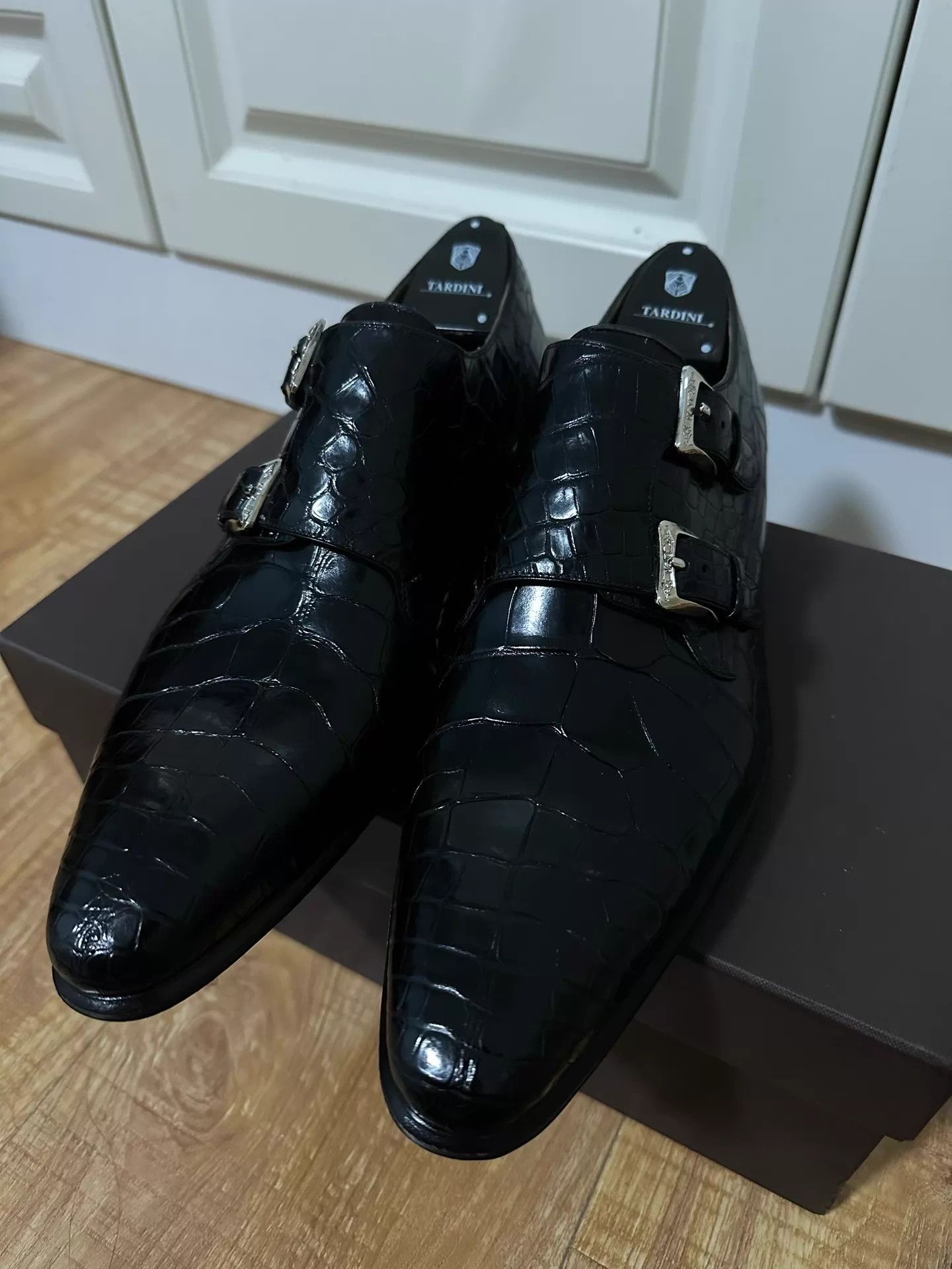 Other Tardini Crocodile Leather Monk Strap UK8 (42-42.5) Size US 9 / EU 42 - 4 Thumbnail