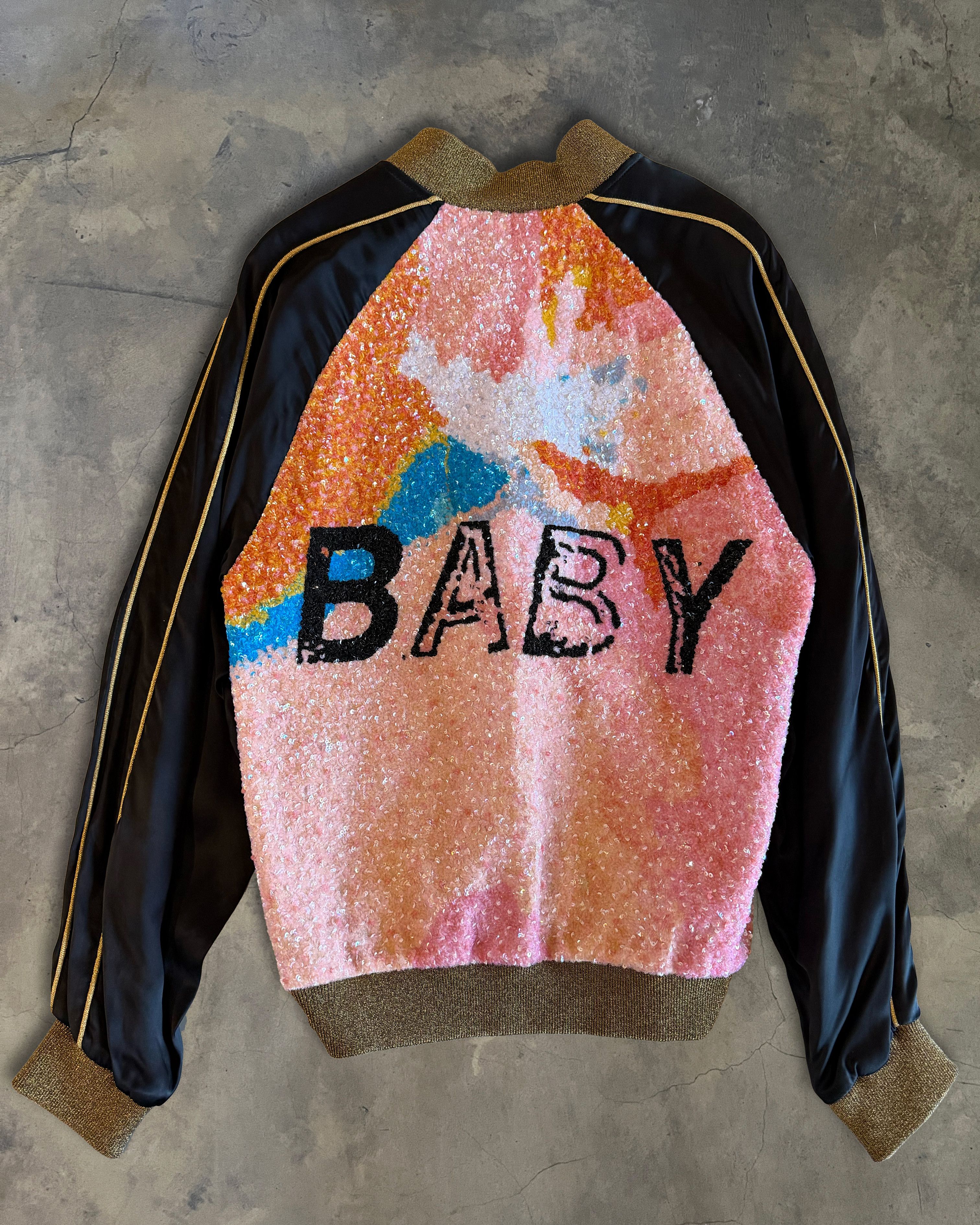Saint Laurent Paris SAINT LAURENT SS2016 BABY SEQUIN SILK BOMBER Size US M / EU 48-50 / 2 - 1 Thumbnail