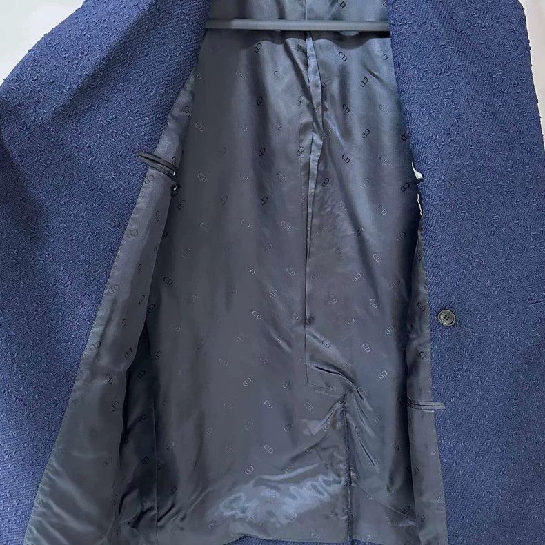 Dior Solid Double Breasted Blazer by Dior-2505 Size US L / EU 52-54 / 3 - 5 Thumbnail