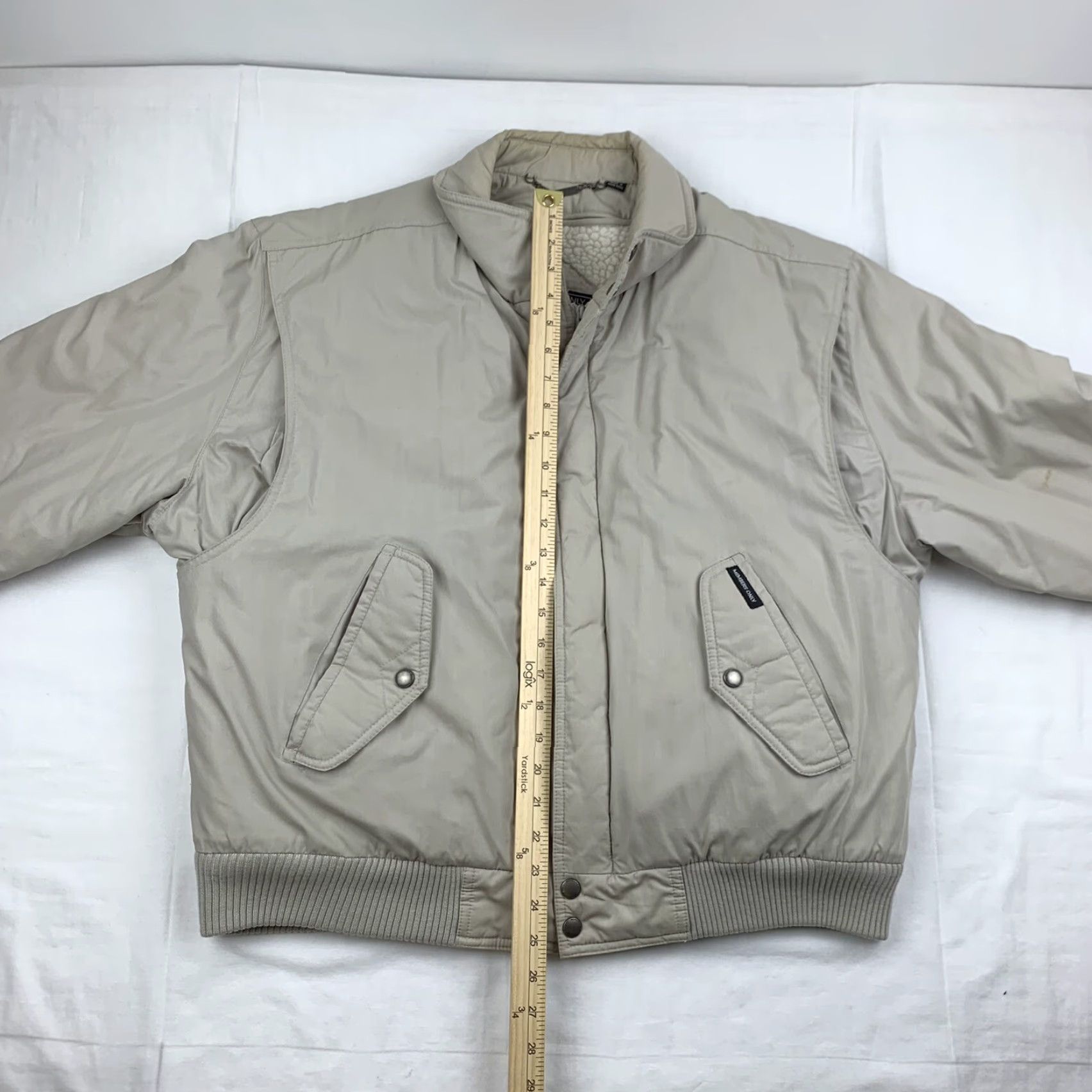 Members Only VINTAGE Members Only Jacket Mens 44 Khaki Heavy Weight Sherpa Lined Puffer 90s Size US S / EU 44-46 / 1 - 7 Thumbnail
