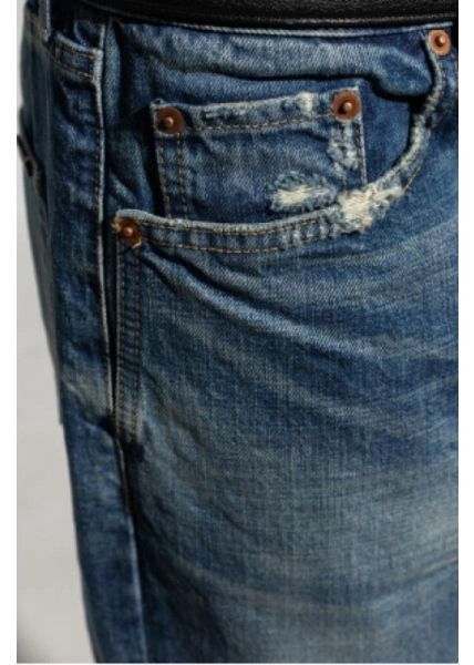 Saint Laurent Paris o1bcso1str1024 Mick Jeans in Blue Size US 34 / EU 50 - 5 Thumbnail