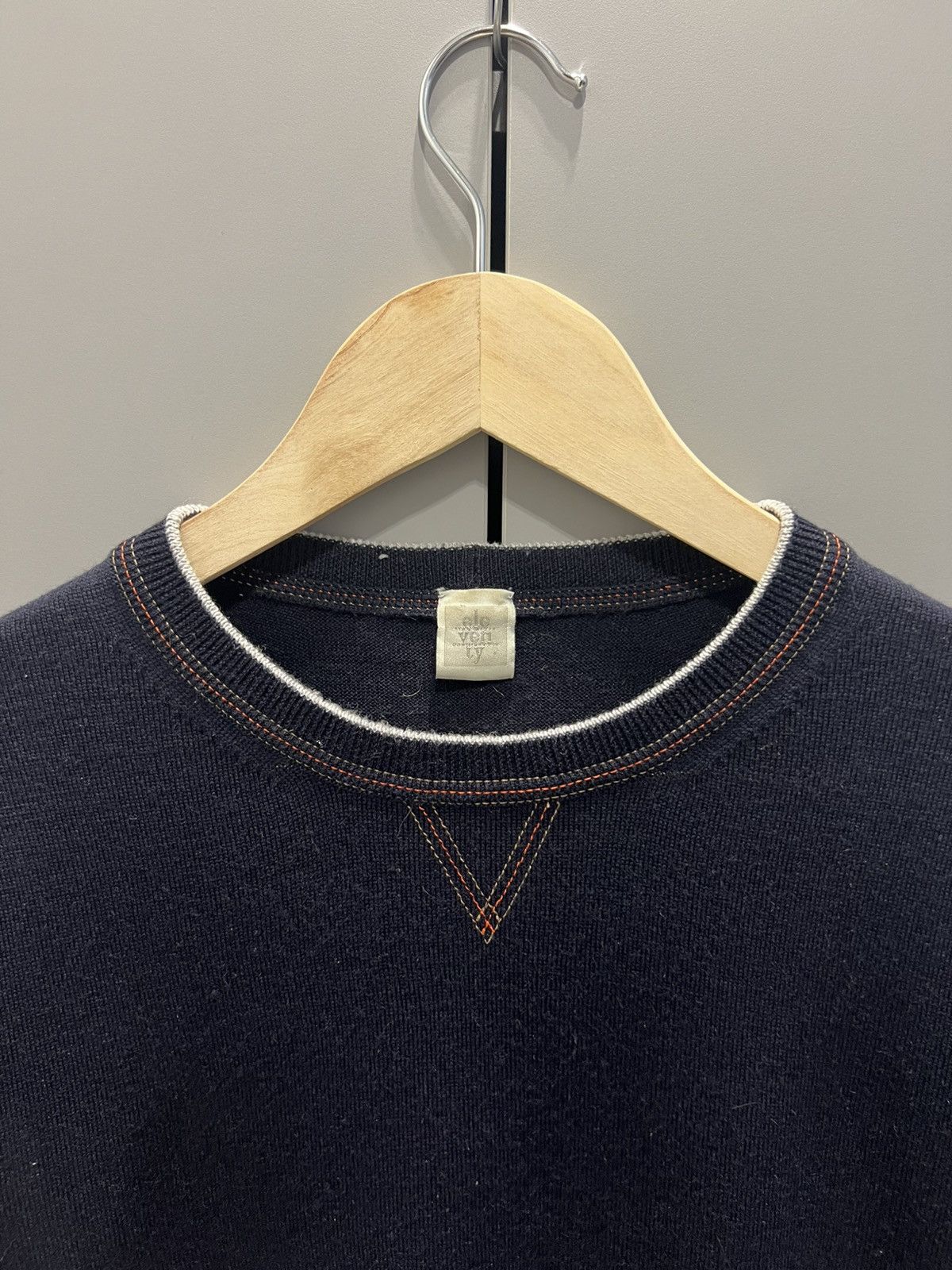 Eleventy Eleventy Premium Navy Crewneck - Minimal Aesthetic Sweater Size US M / EU 48-50 / 2 - 16 Thumbnail