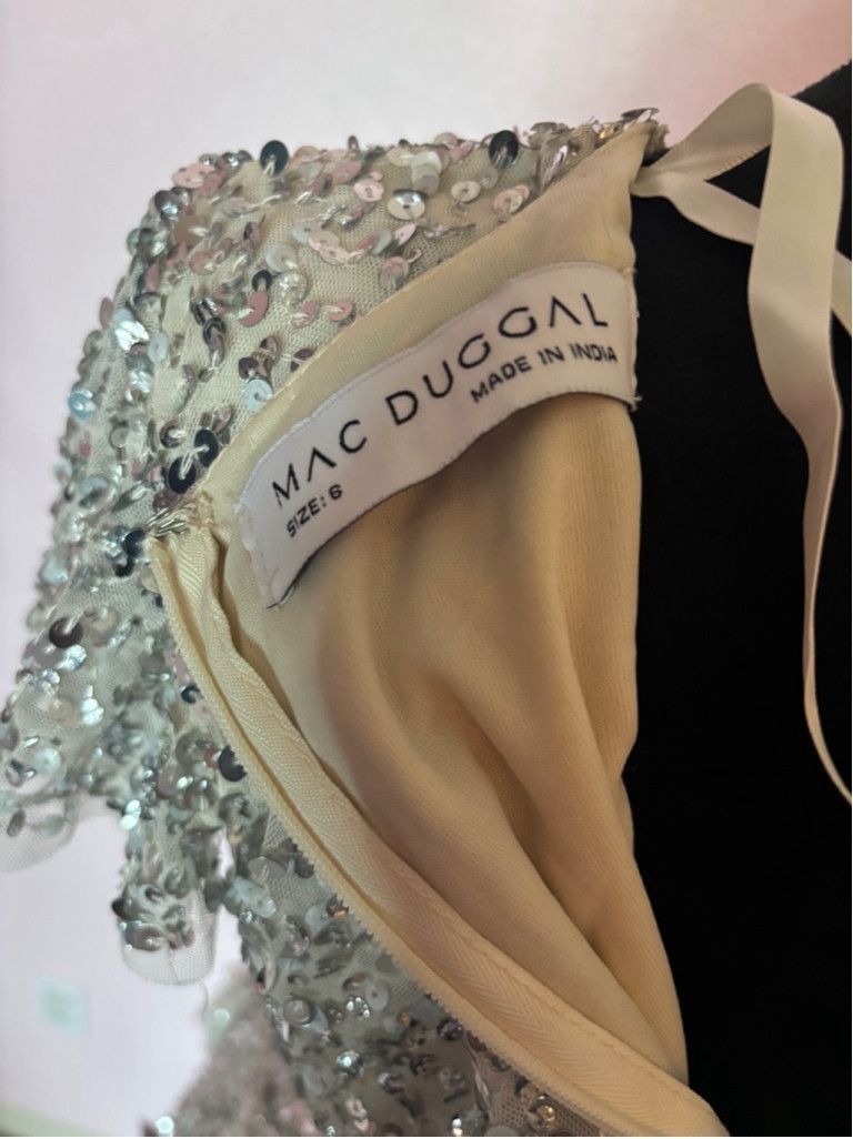 Mac Duggal Women's Mac Duggal Dress, Silver, Size 6 Size M / US 6-8 / IT 42-44 - 10 Thumbnail