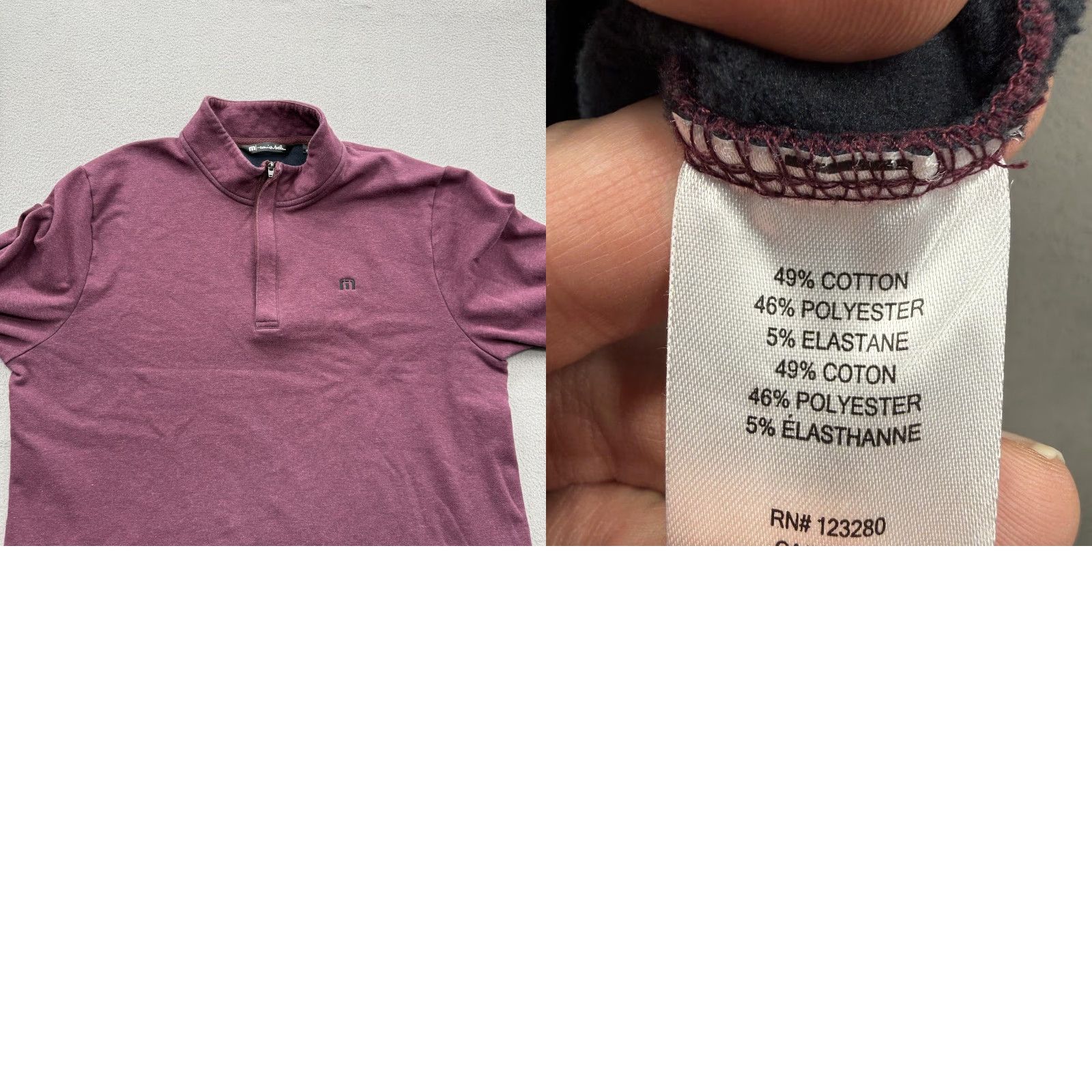 TravisMathew Travis Mathew Sweatshirt Mens XL Purple 1/4 Zip Mock Neck Fleece Golf Pullover Size US XL / EU 56 / 4 - 8 Thumbnail