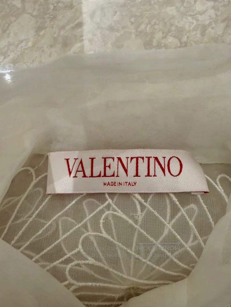 Valentino Valentino White organza daisy embroidered shirt Size XS / US 0-2 / IT 36-38 - 3 Thumbnail