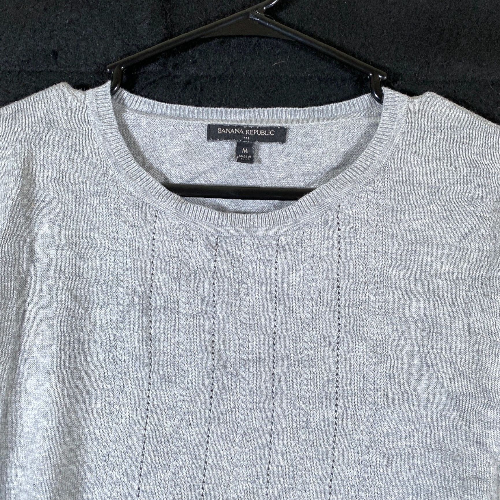 Banana Republic Banana Republic Mens Sweater Gray Crew Neck Long Sleeve Cotton Blend Medium Size US M / EU 48-50 / 2 - 2 Thumbnail