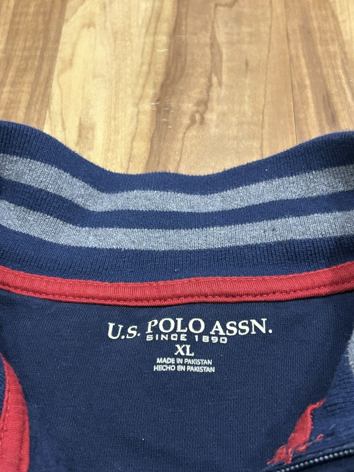 U.S. Polo Assn. U.S. Polo Assn Navy Blue Quarter Zip Sweatshirt Size US XL / EU 56 / 4 - 2 Thumbnail