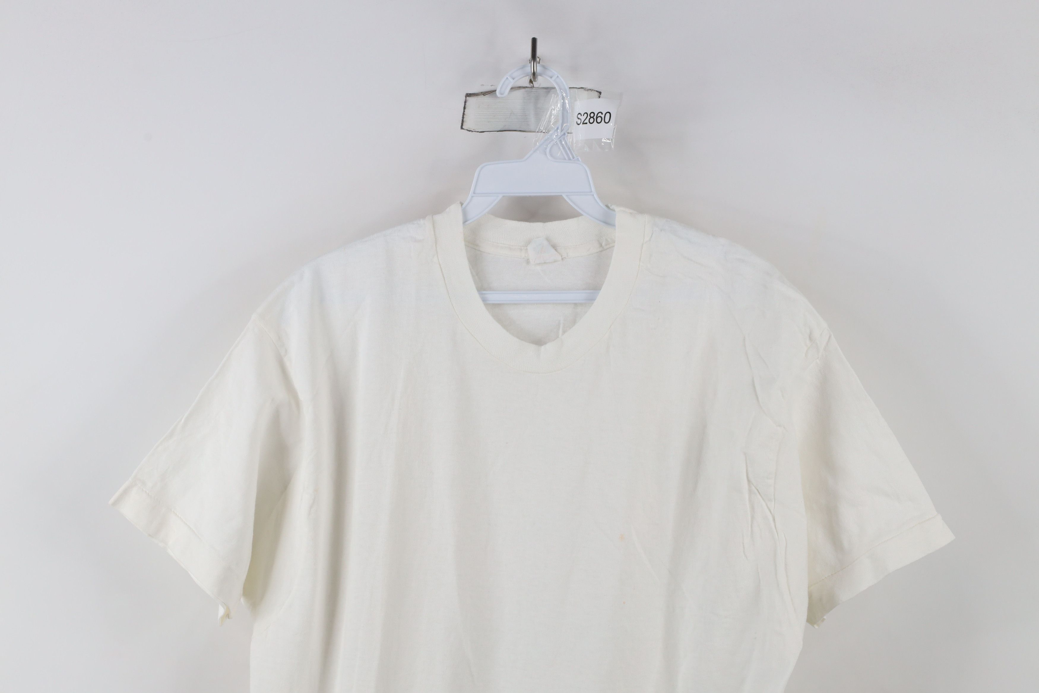 Vintage Vintage 90s Streetwear Cotton Short Sleeve T-Shirt White USA Size US XL / EU 56 / 4 - 2 Thumbnail