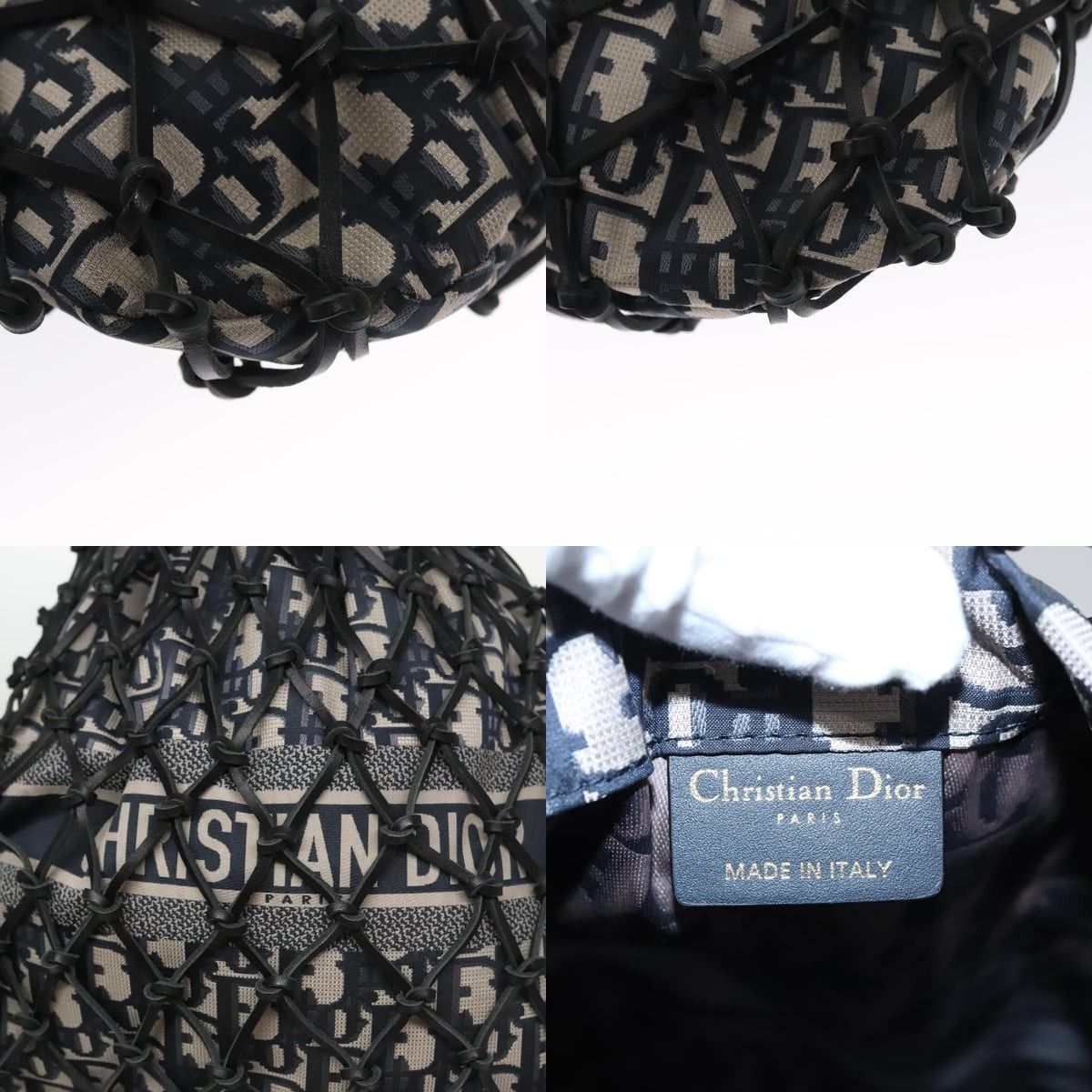 Dior DIOR Trotter Canvas Hand Bag Navy Size ONE SIZE - 12 Thumbnail