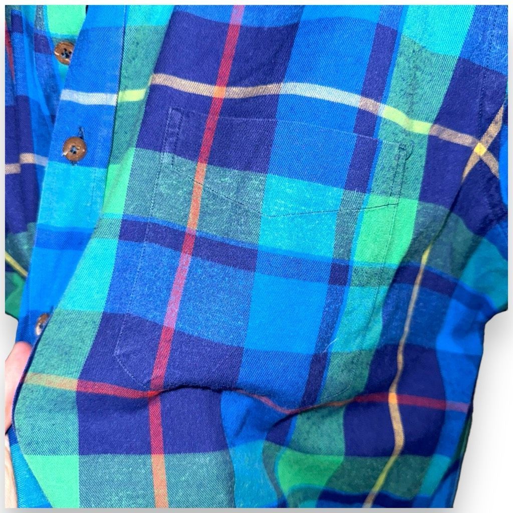 Other Giannetto Portofino Blue & Green Plaid Flannel Button Down Size US L / EU 52-54 / 3 - 6 Thumbnail