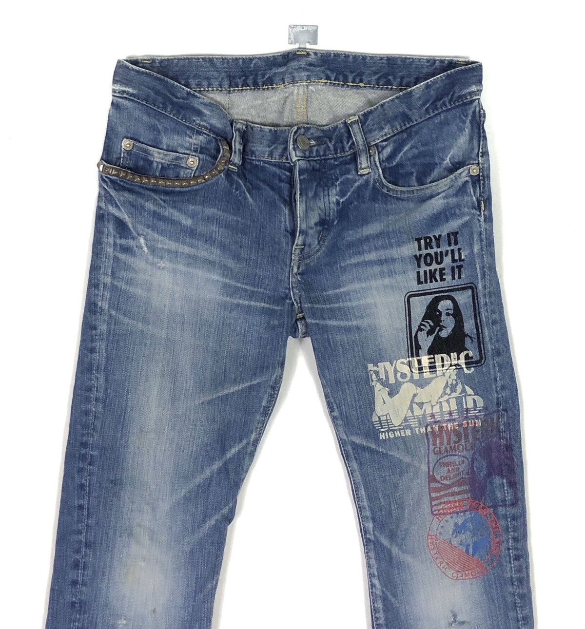 Hysteric Glamour RARE🔥VINTAGE HYSTERIC JEANS PRINTED SMALL SKINNY FIT Size 30" / US 8 / IT 44 - 5 Thumbnail