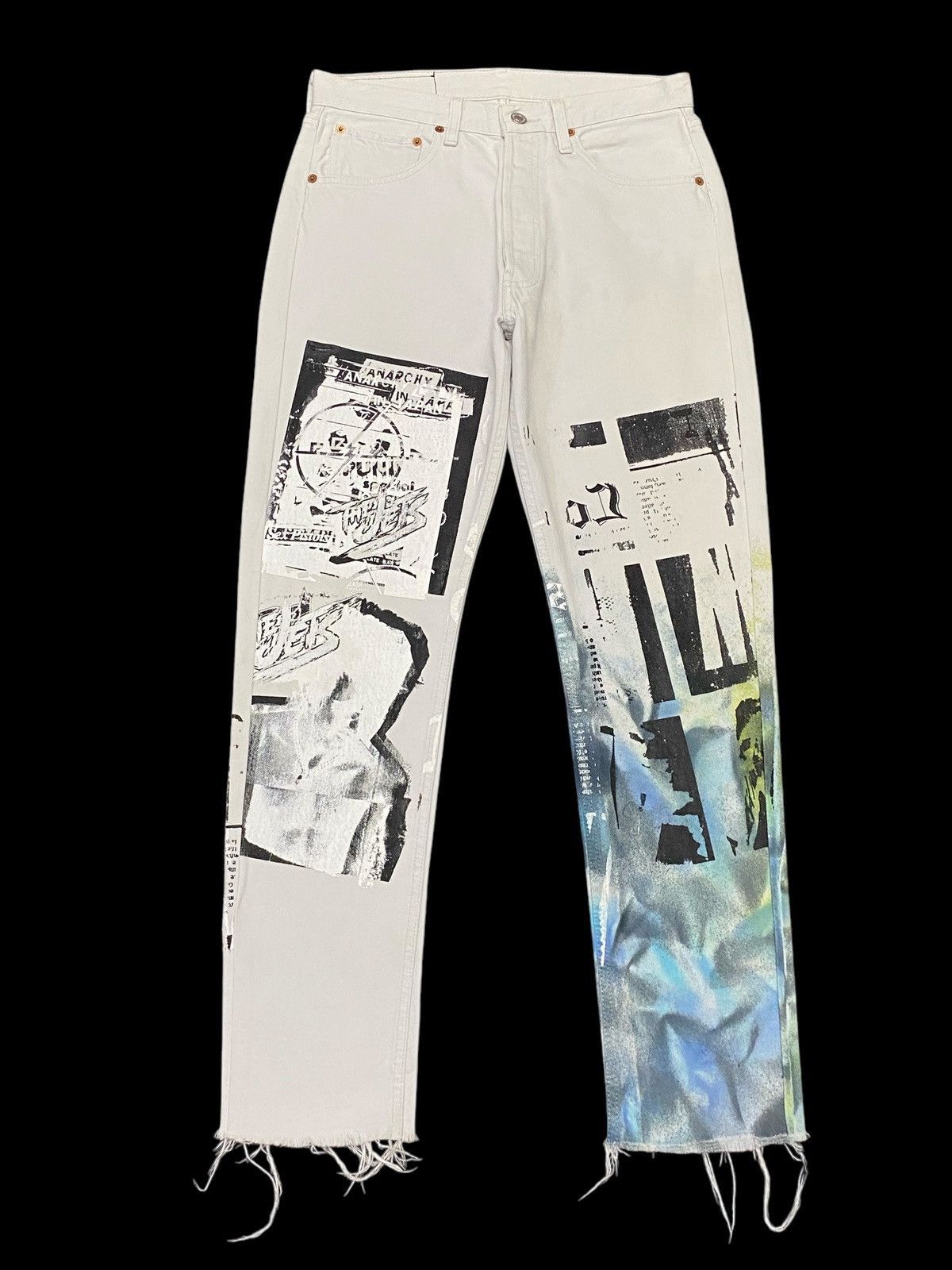 Japanese Brand × Levi's Levi’s X Cote Mer Printed “Sex Pistol” Anarchy In The Japan Size US 30 / EU 46 - 2 Thumbnail