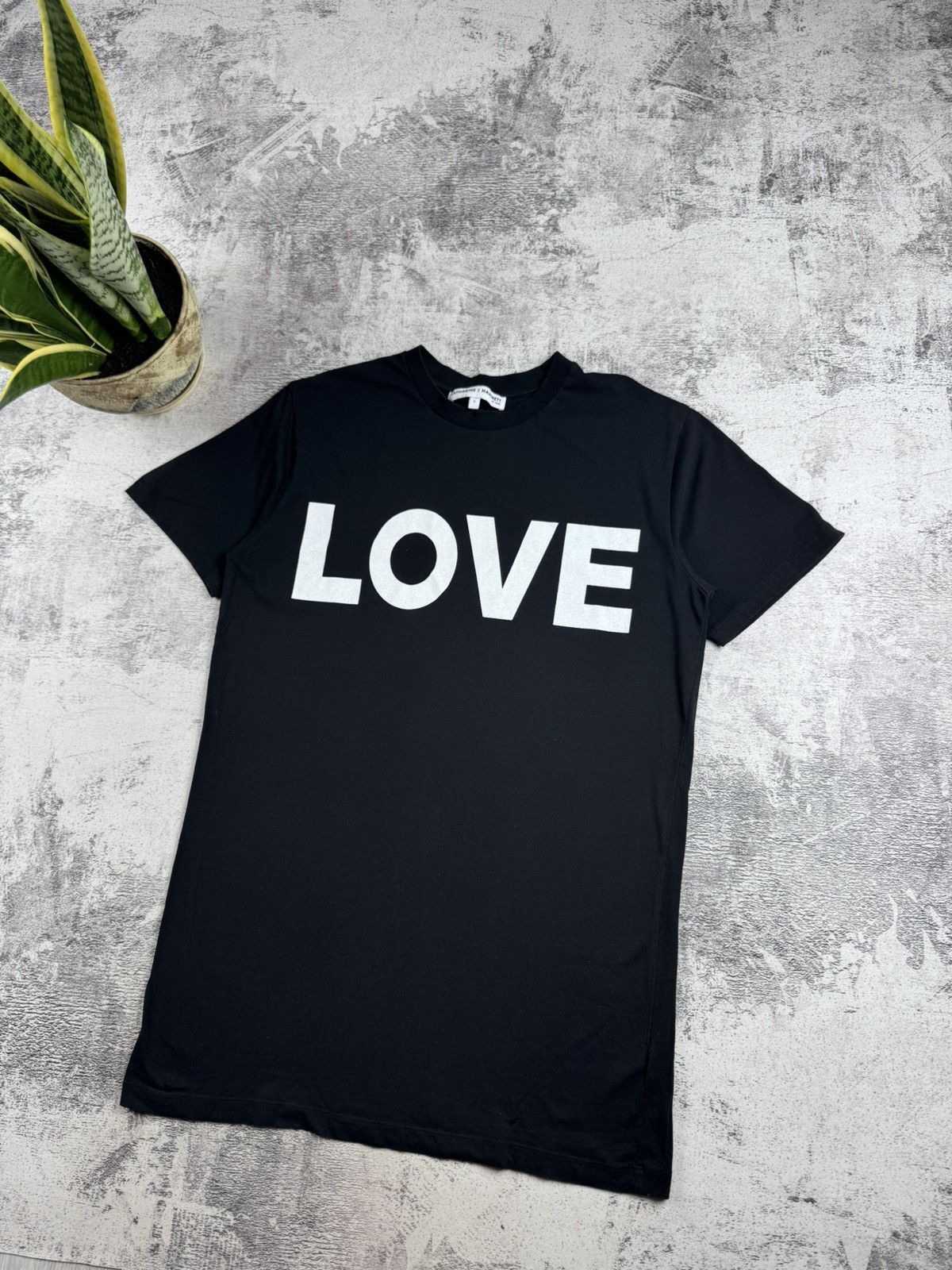 Katharine Hamnett London Katharine E Hamnett Love Men’s Small Black Organic Cotton T Shirt Tee Jersey Size US S / EU 44-46 / 1 - 3 Thumbnail