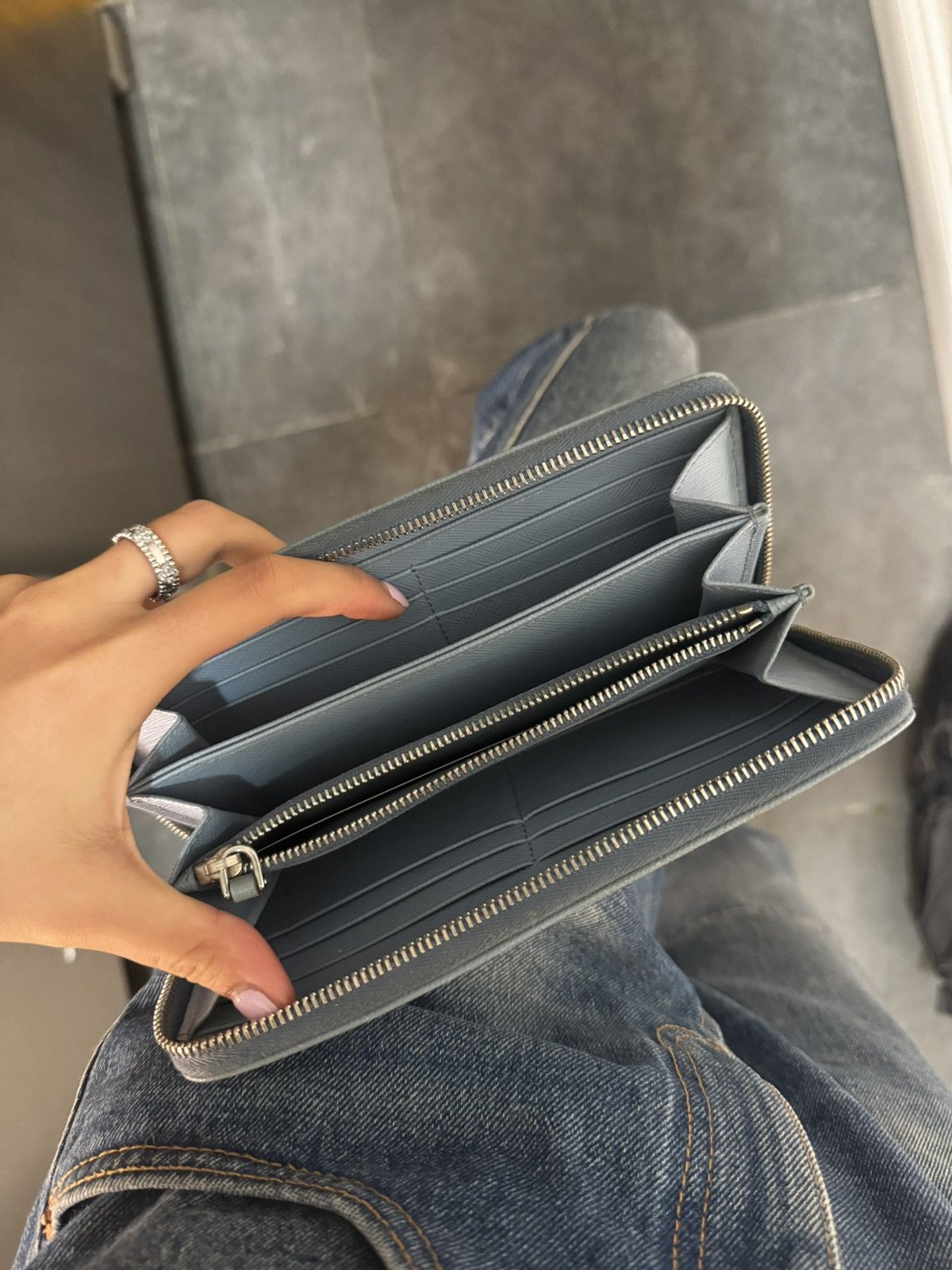 Prada Prada Baby Blue Vintage Wallet Size ONE SIZE - 2 Thumbnail