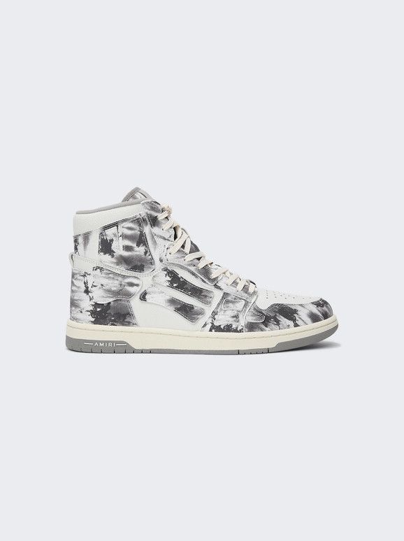 Amiri o1mle0426 Tie Dye Skelton Hi-Top Sneaker in Grey/White Size US 10 / EU 43 - 1 Thumbnail