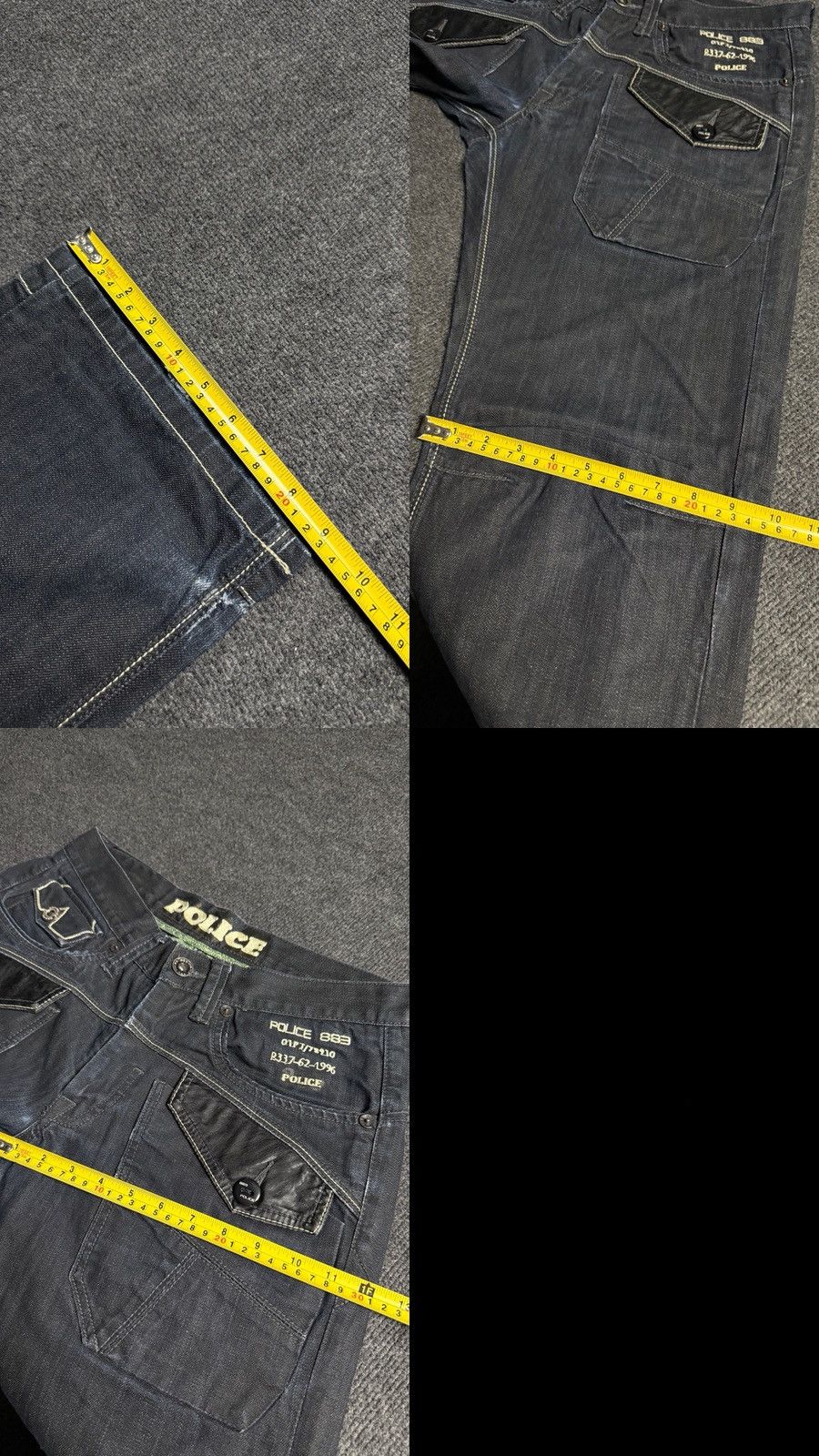 Japanese Brand Y2K Japanese Police G-Star style 00s Retro Dark Denim Jeans Size US 32 / EU 48 - 23 Thumbnail