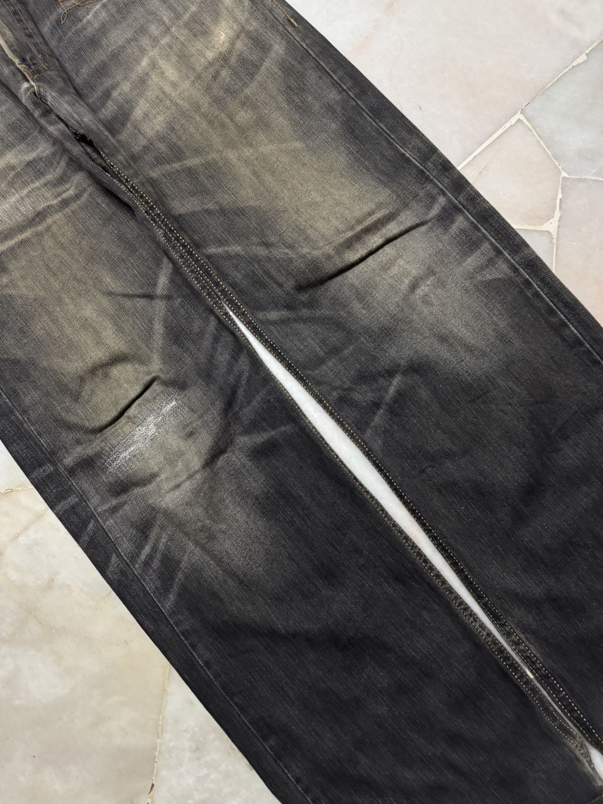 Japanese Brand 90's Vintage Japanese Faded Distressed Black Jeans Size US 34 / EU 50 - 5 Thumbnail