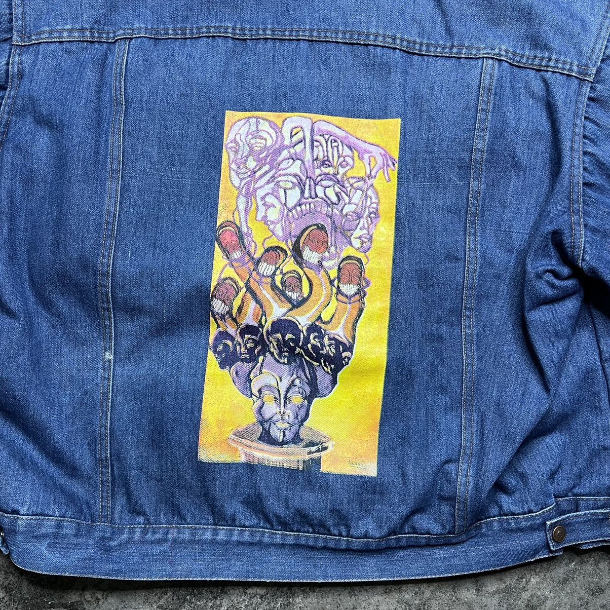 Vintage vintage 70s 80s denim jcpenney trippy art jacket Size US XL / EU 56 / 4 - 4 Thumbnail