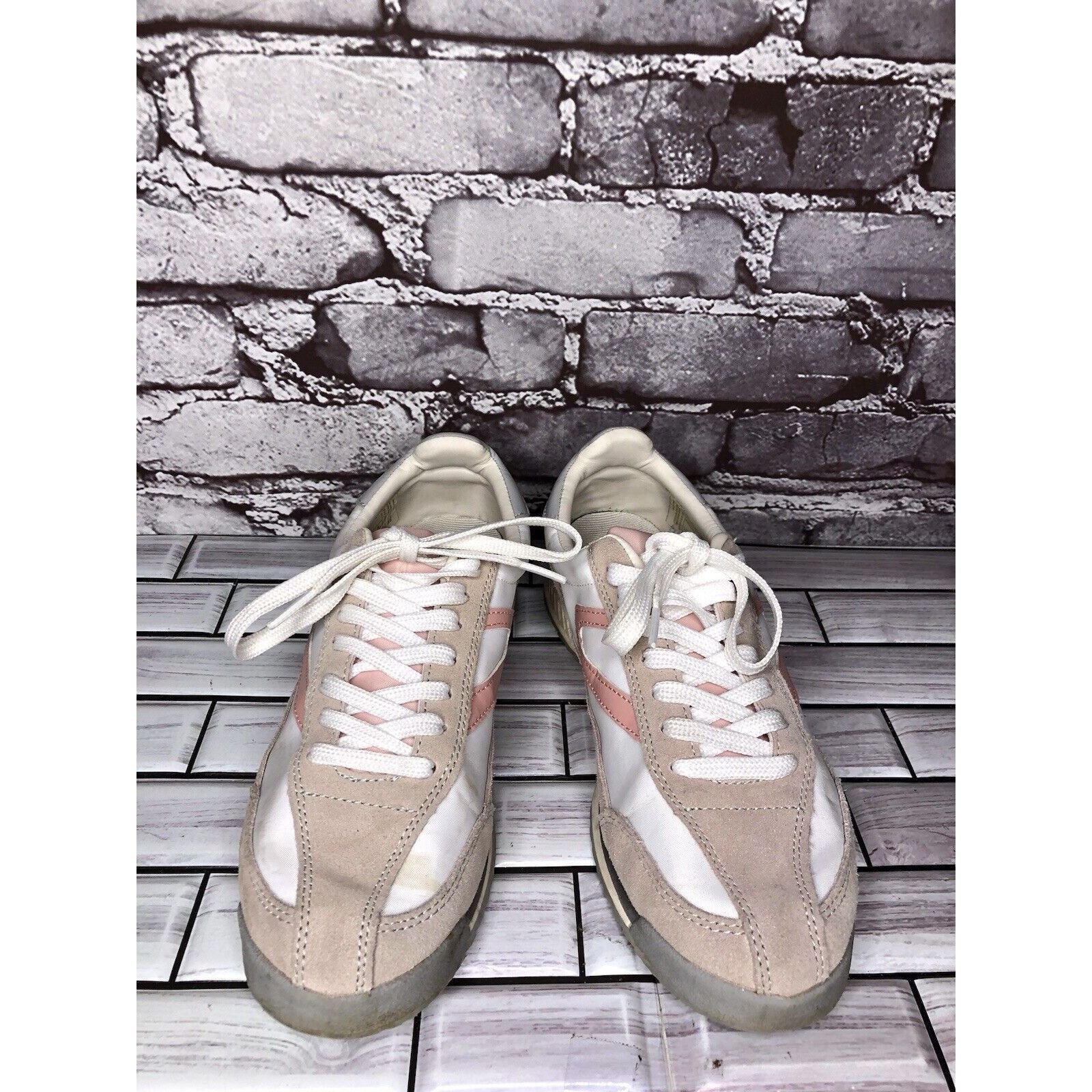 Tretorn Tretorn Rawlins Pink White Colorblock Lace Up Low Sneakers W Size US 8 / IT 38 - 14 Thumbnail