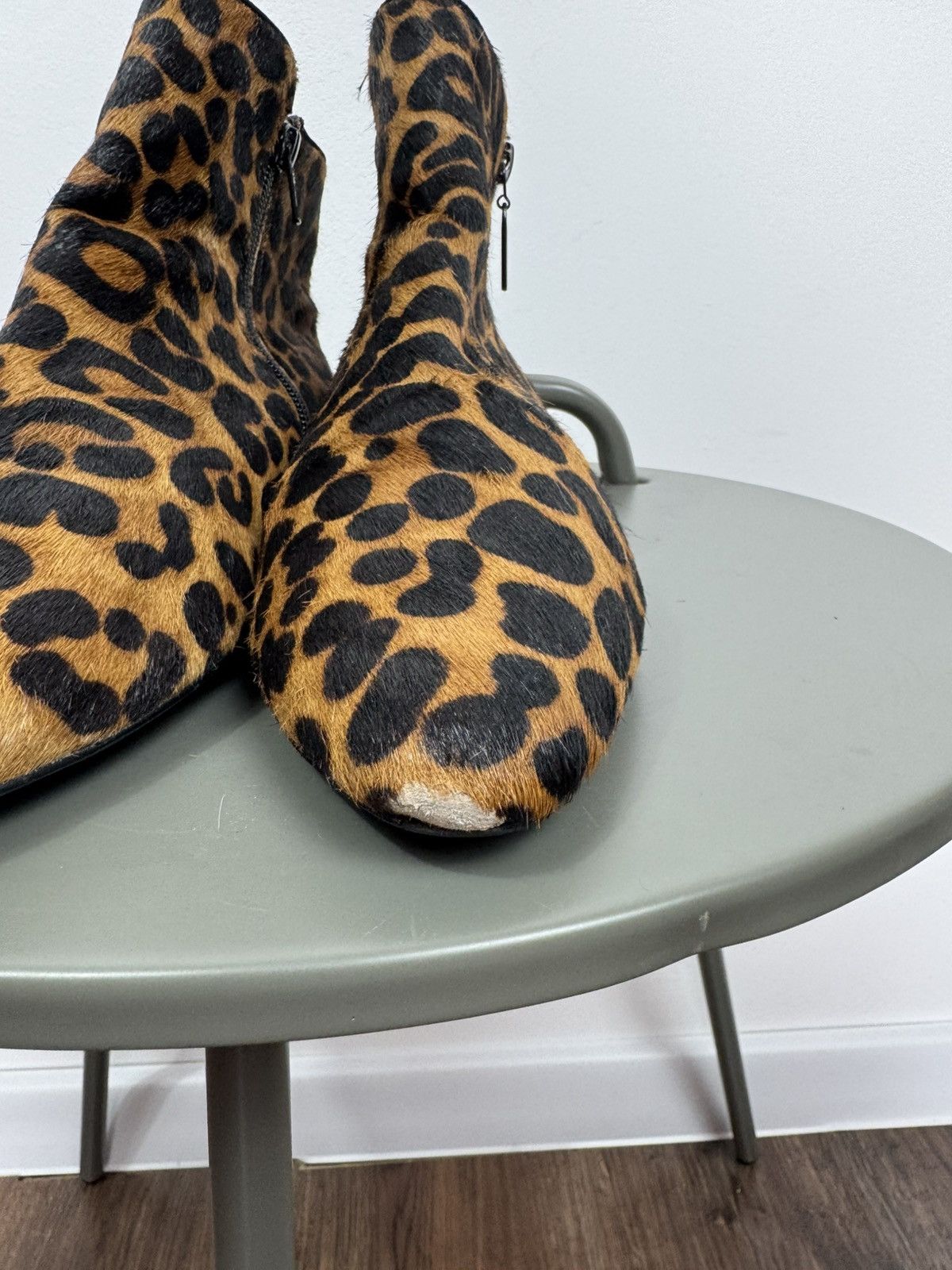 Other Women’s Leopard Print Faux Pointed Toe Ankle Boots Size 40 Size US 9 / IT 39 - 5 Thumbnail