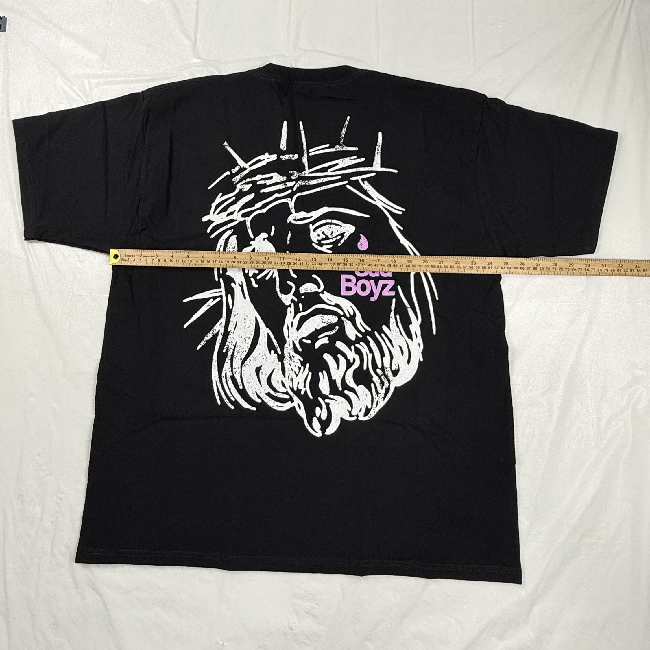 Sad Boys Sad Boyz Junior H Melancholia For Life Jesus Graphic Shirt Size US XL / EU 56 / 4 - 4 Thumbnail