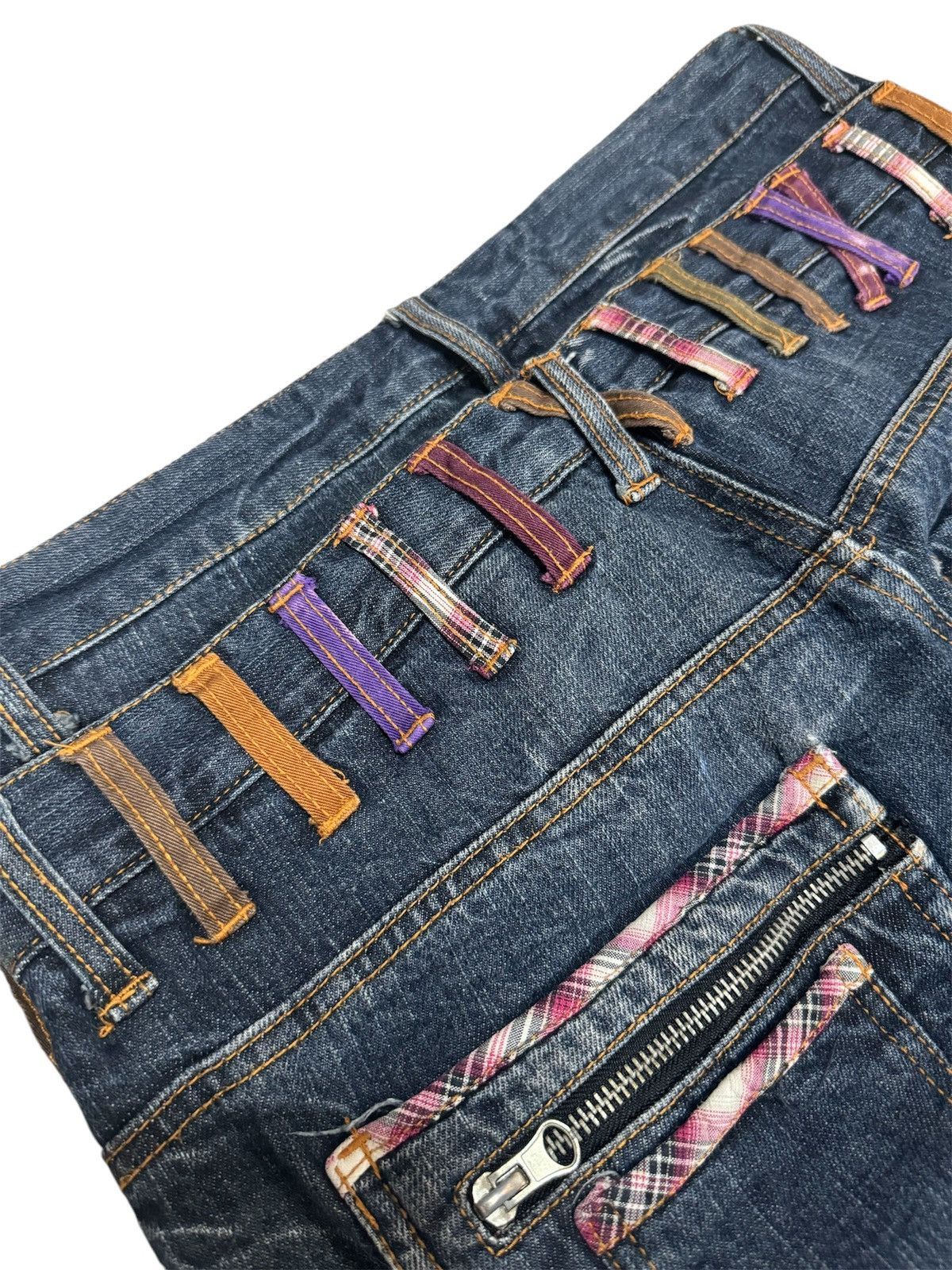 If Six Was Nine Vintage Nylaus Japan Double Waist Jeans Size US 33 - 7 Thumbnail