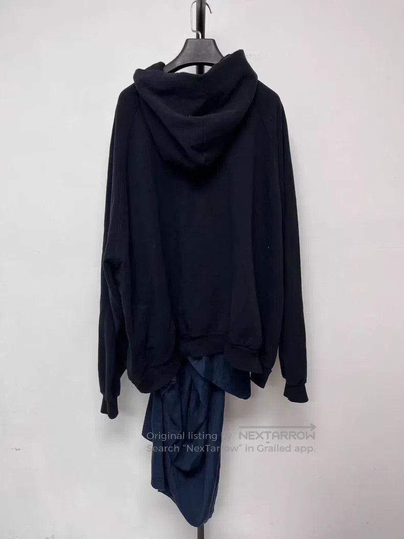 Balenciaga Balenciaga Letter Logo Patchwork Hem Hooded Sweatshirt Size US L / EU 52-54 / 3 - 2 Thumbnail