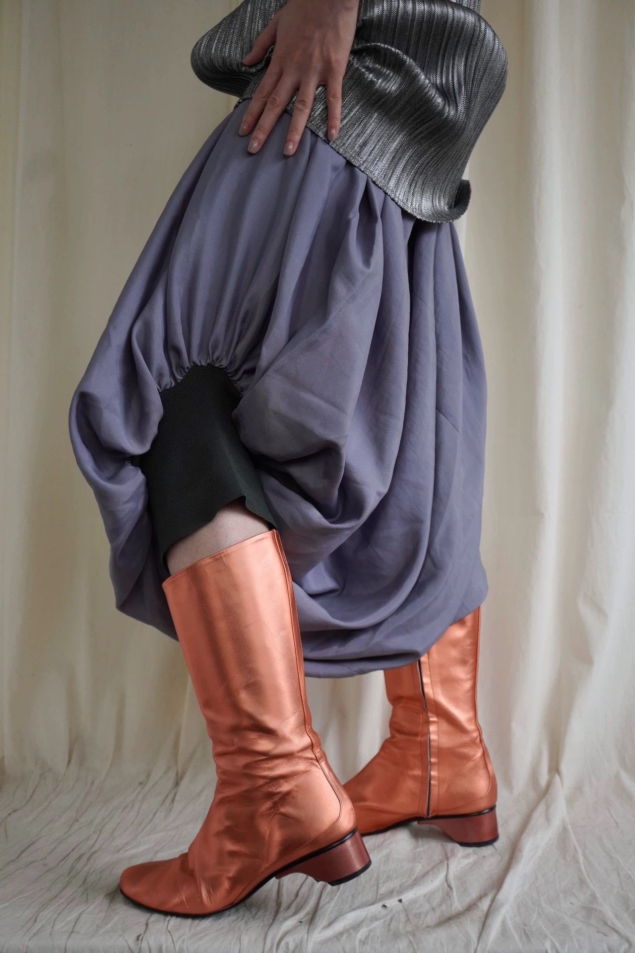 Issey Miyake Issey Miyake 90s Pearlescent Orange Lambskin Boots Size US 6.5 / IT 36.5 - 5 Thumbnail