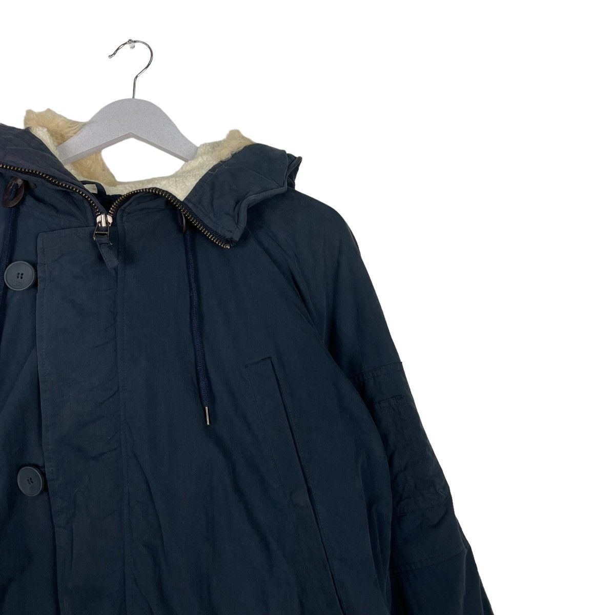 Quiksilver 💥QUIKSILVER NAVY BLUE HOODIE PARKA JACKET Size US L / EU 52-54 / 3 - 5 Thumbnail