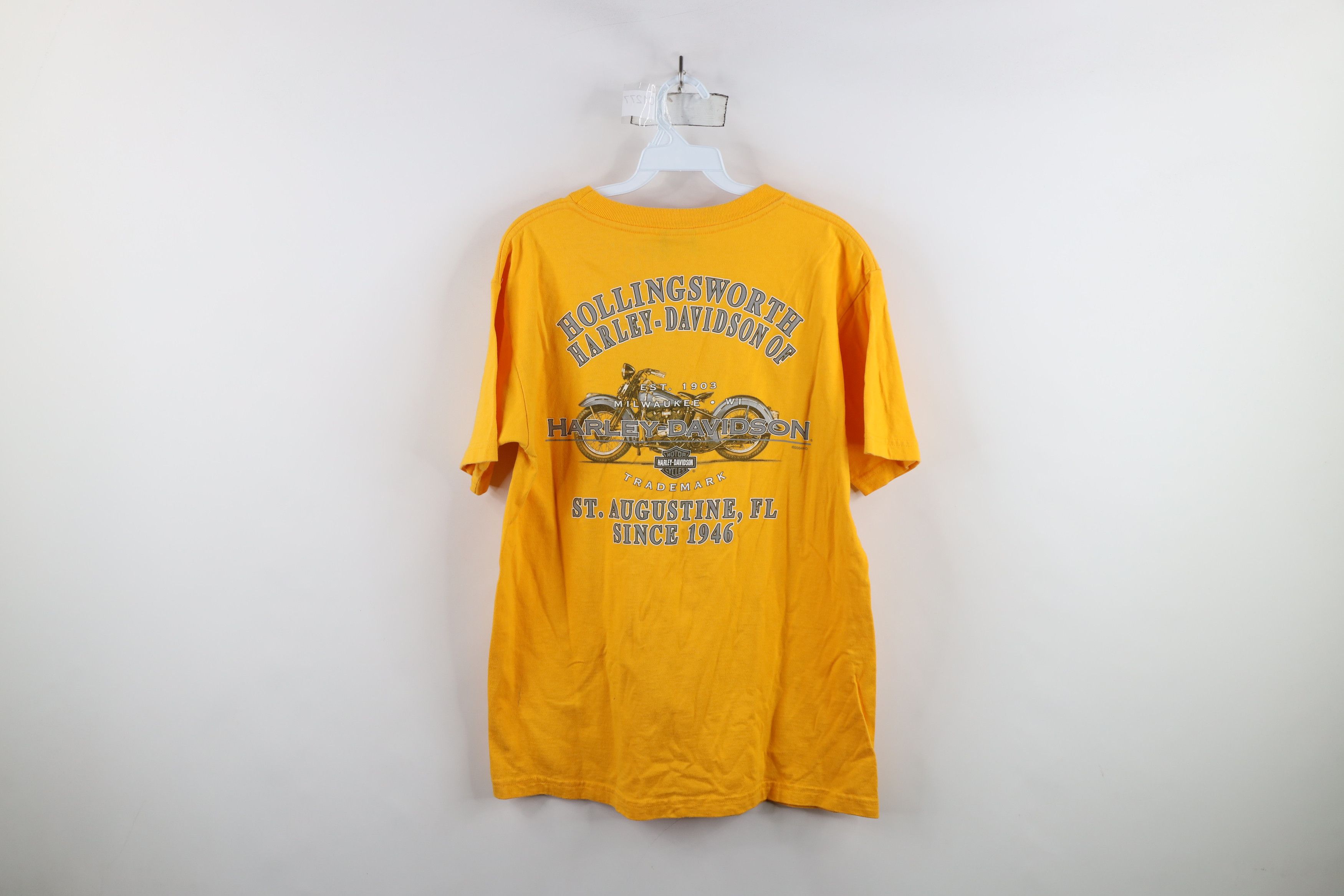 Harley Davidson × Vintage Vintage Y2K Harley Davidson Spell Florida T-Shirt Yellow USA Size US M / EU 48-50 / 2 - 11 Thumbnail