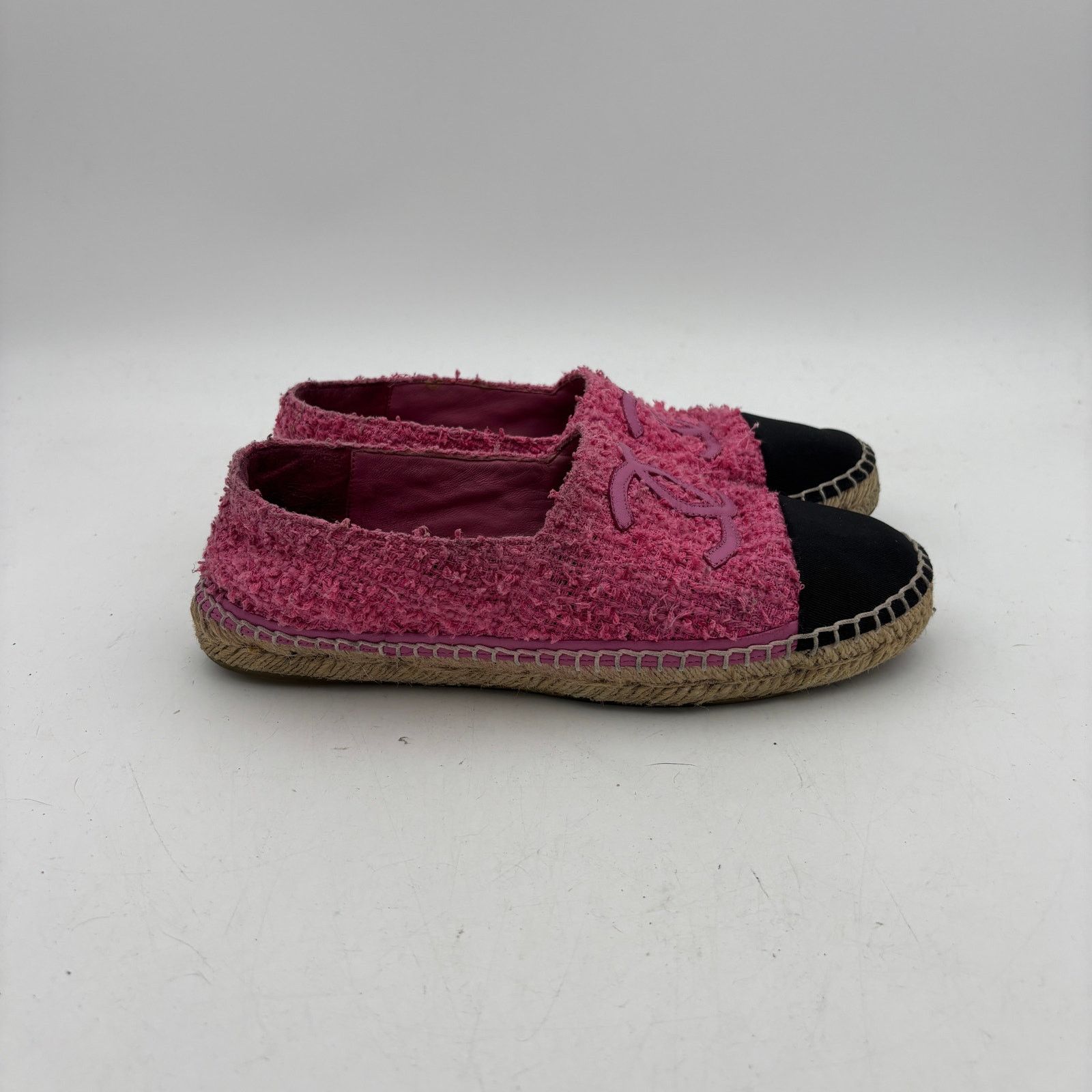 Chanel Chanel CC Pink Tweed Espadrilles Cap Toe Women's 39 US 8 Size US 8 / IT 38 - 3 Thumbnail