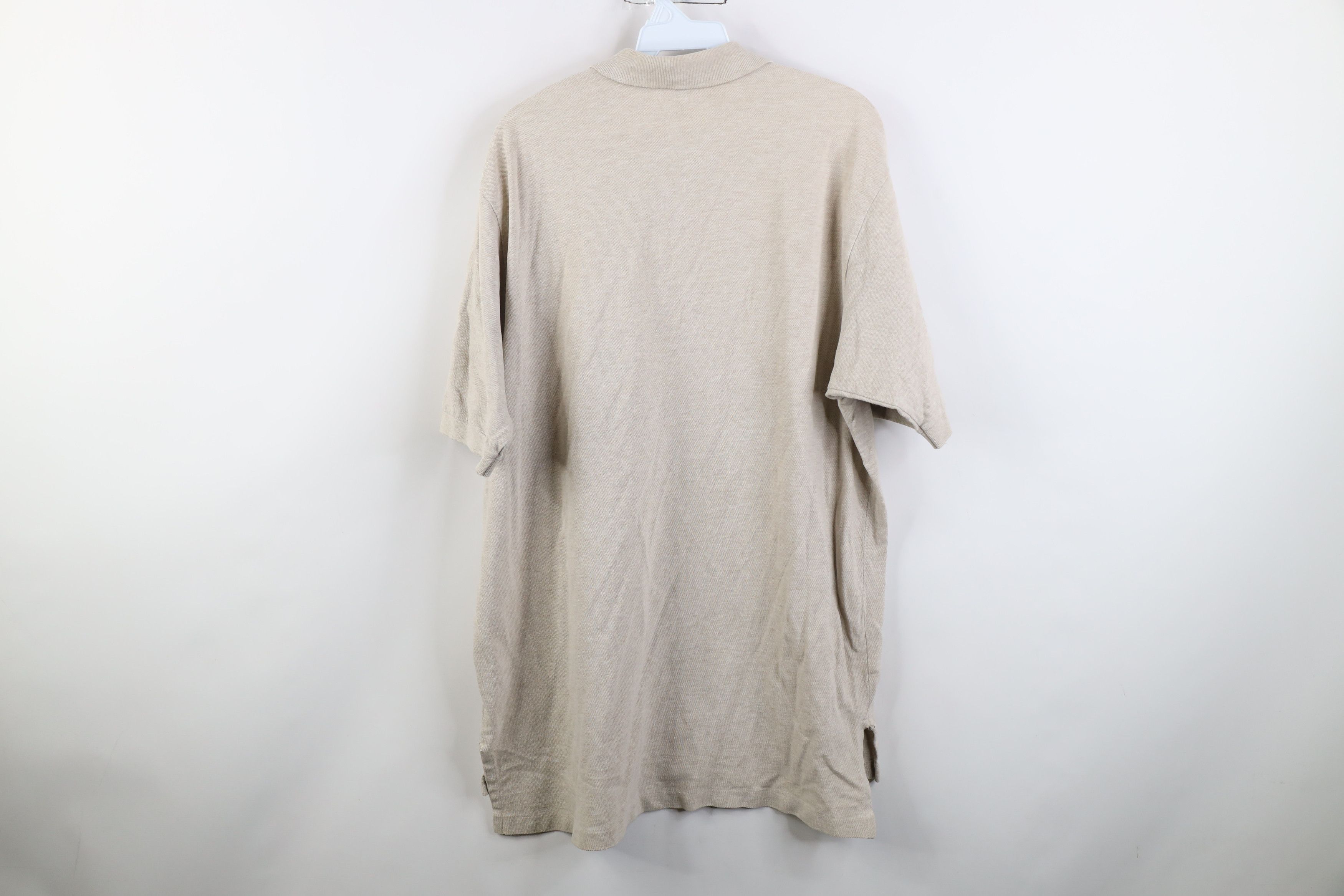Ralph Lauren Vinage 90s Ralph Lauren Knit Collared Golf Polo Shirt Beige Size US XL / EU 56 / 4 - 14 Thumbnail