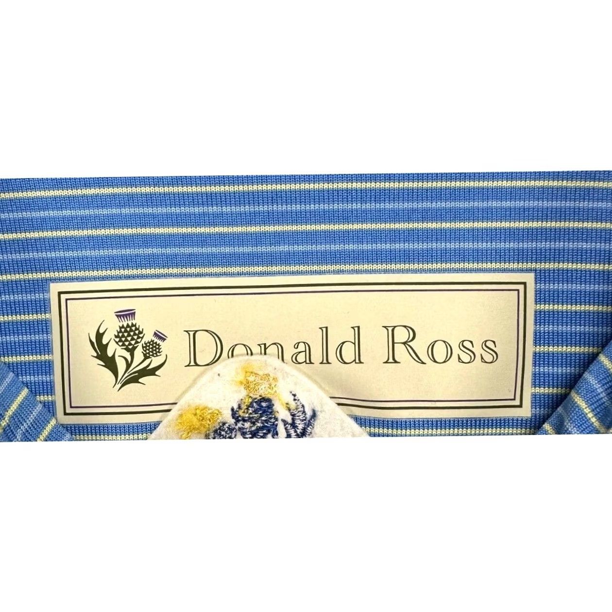 Vintage Donald Ross Shirt Mens L Blue Polo Striped Golf Short Sleeve Rugby Size US L / EU 52-54 / 3 - 4 Thumbnail
