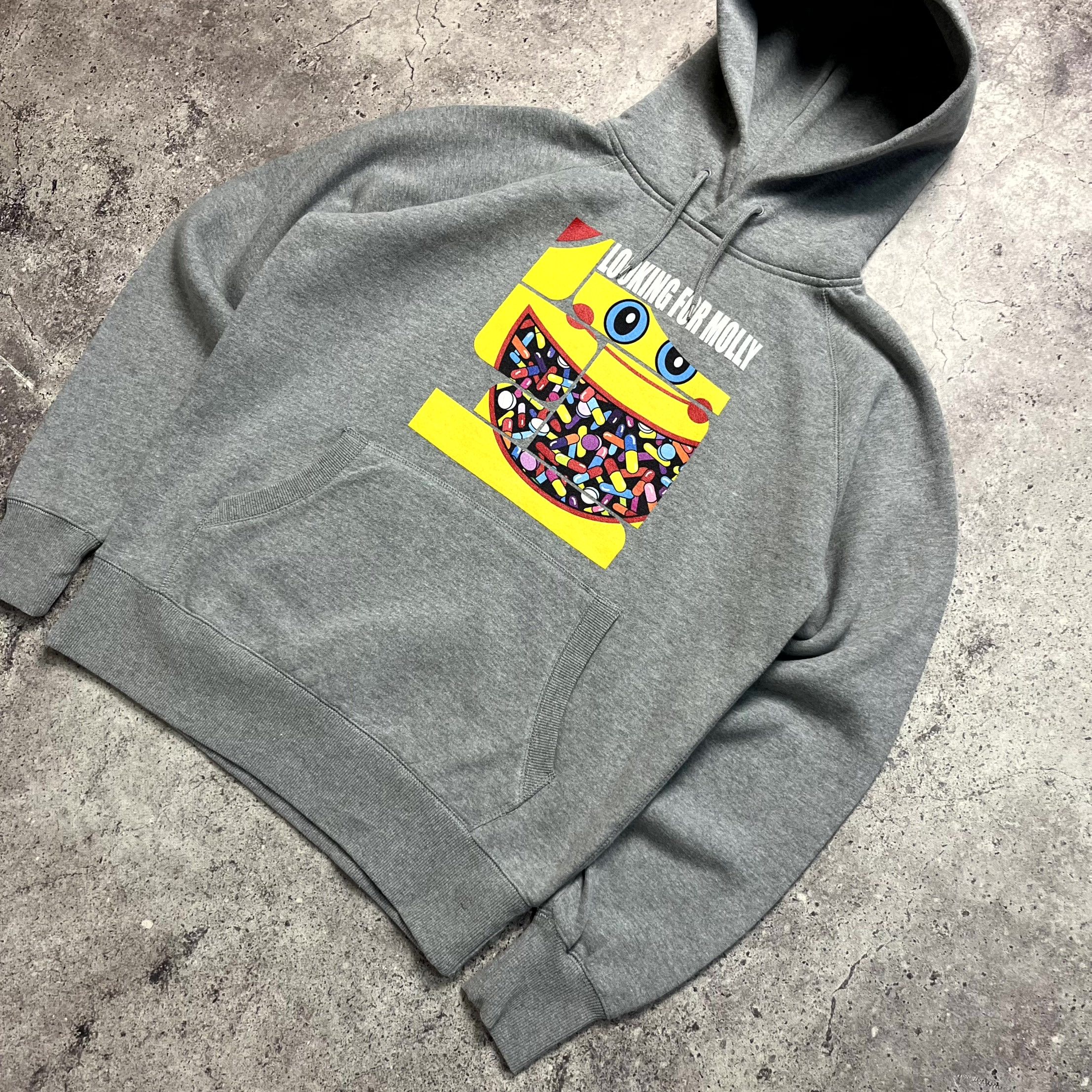 Vintage Looking For Molly Hoodie Grey Sweatshirt Streetwear Size M Size US M / EU 48-50 / 2 - 2 Thumbnail