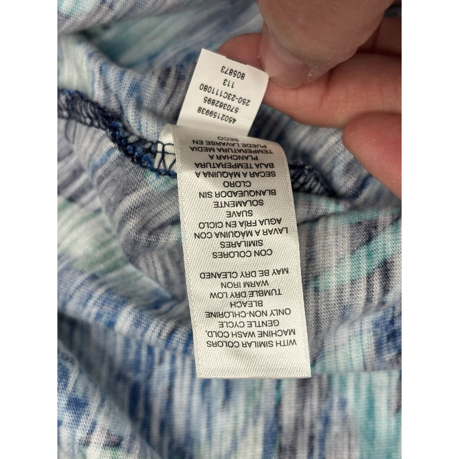 Chicos Chico’s Tie Front Blue Green Floral SS T-Shirt Dress S Size S / US 4 / IT 40 - 9 Thumbnail