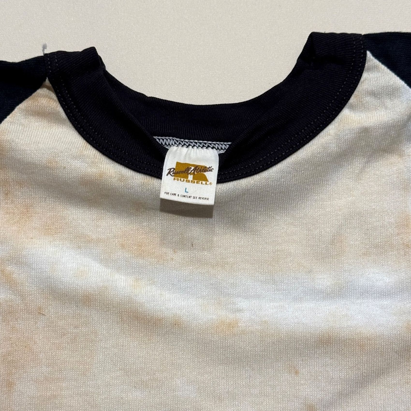 Russell Athletic VINTAGE Russell Athletic Baseball Tee Black/white Size L 70s Size US L / EU 52-54 / 3 - 2 Thumbnail