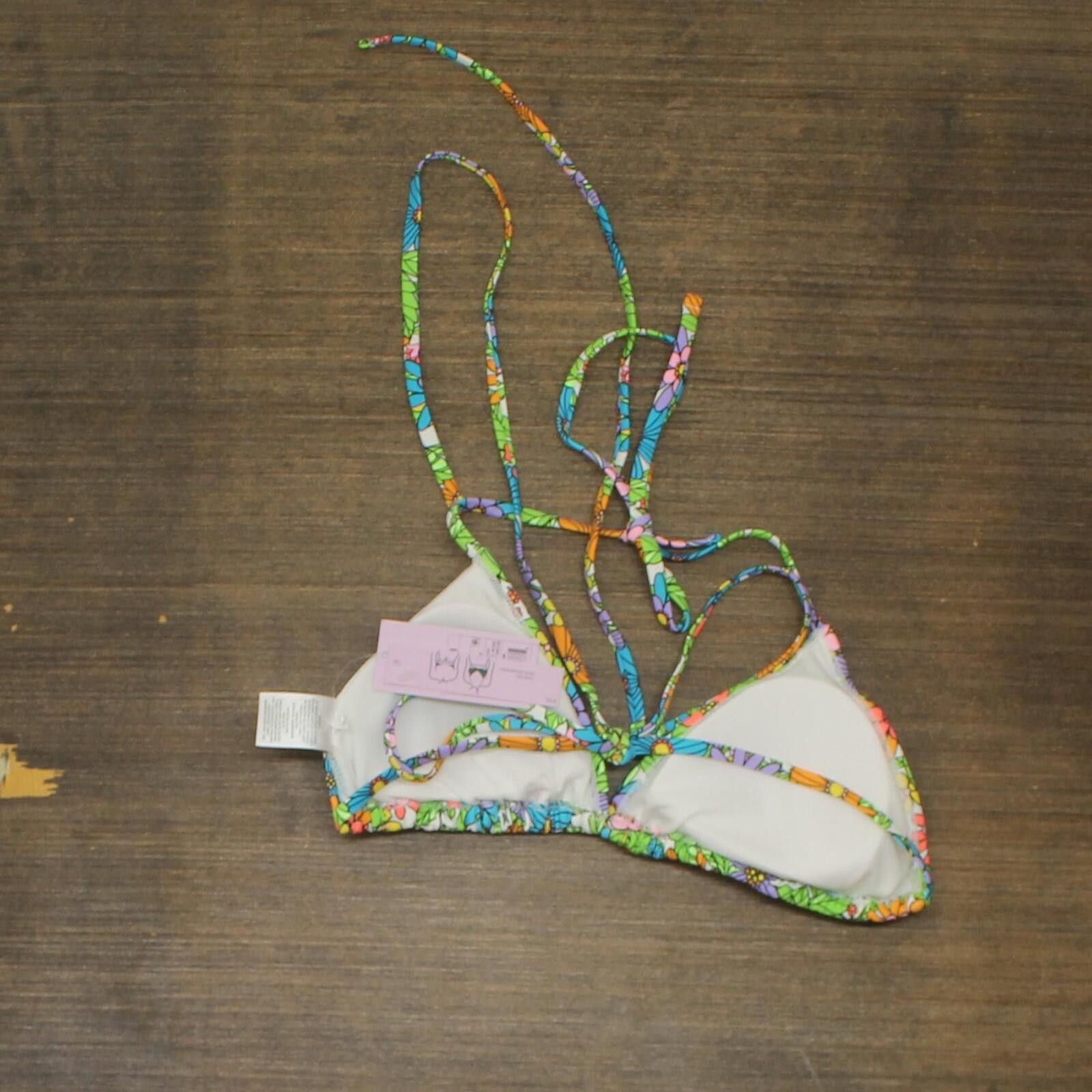 Other Nwt Wild Fable Bikini Top Pid-pr2rkp S Floral Print Blue Size S / US 4 / IT 40 - 2 Thumbnail