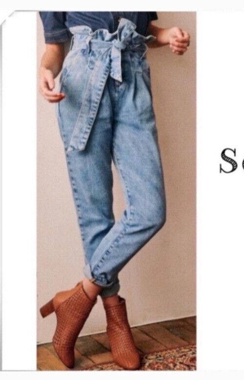 Sezane Sezane Alvin Slouchy High Rise Jeans in Light Vintage Washed Size 24" / US 00 / IT 34 - 14 Thumbnail