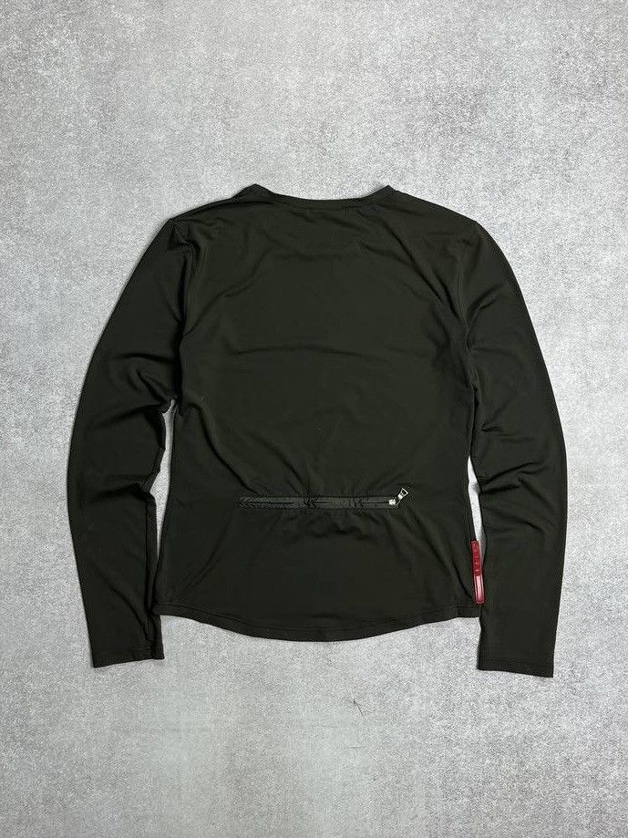 Vintage 00's Prada Sport Red Tab Nylon Longsleeve T-shirt L