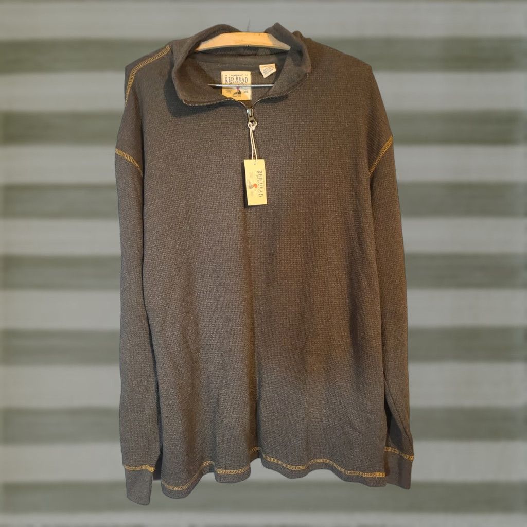 J Brand RedHead Sweater Men's L Gray 1/4 Zip Long Sleeve Outdoor Knit Pullover Regular Fit Size L Mens Size US L / EU 52-54 / 3 - 1 Thumbnail