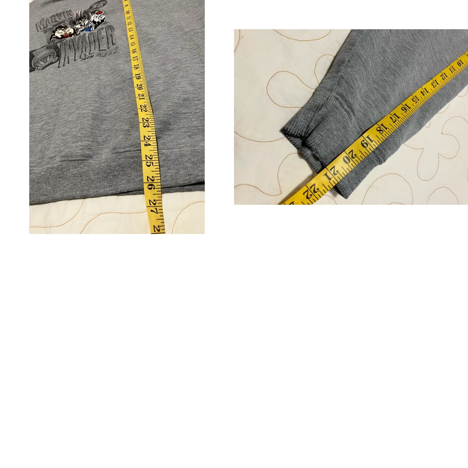 Vintage VINTAGE Marvin The Martian Invader From Mars Embroidered Sweatshirt Large Gray Mens L Sweatshirt Embroidered Pullover 1995 Size US L / EU 52-54 / 3 - 8 Thumbnail