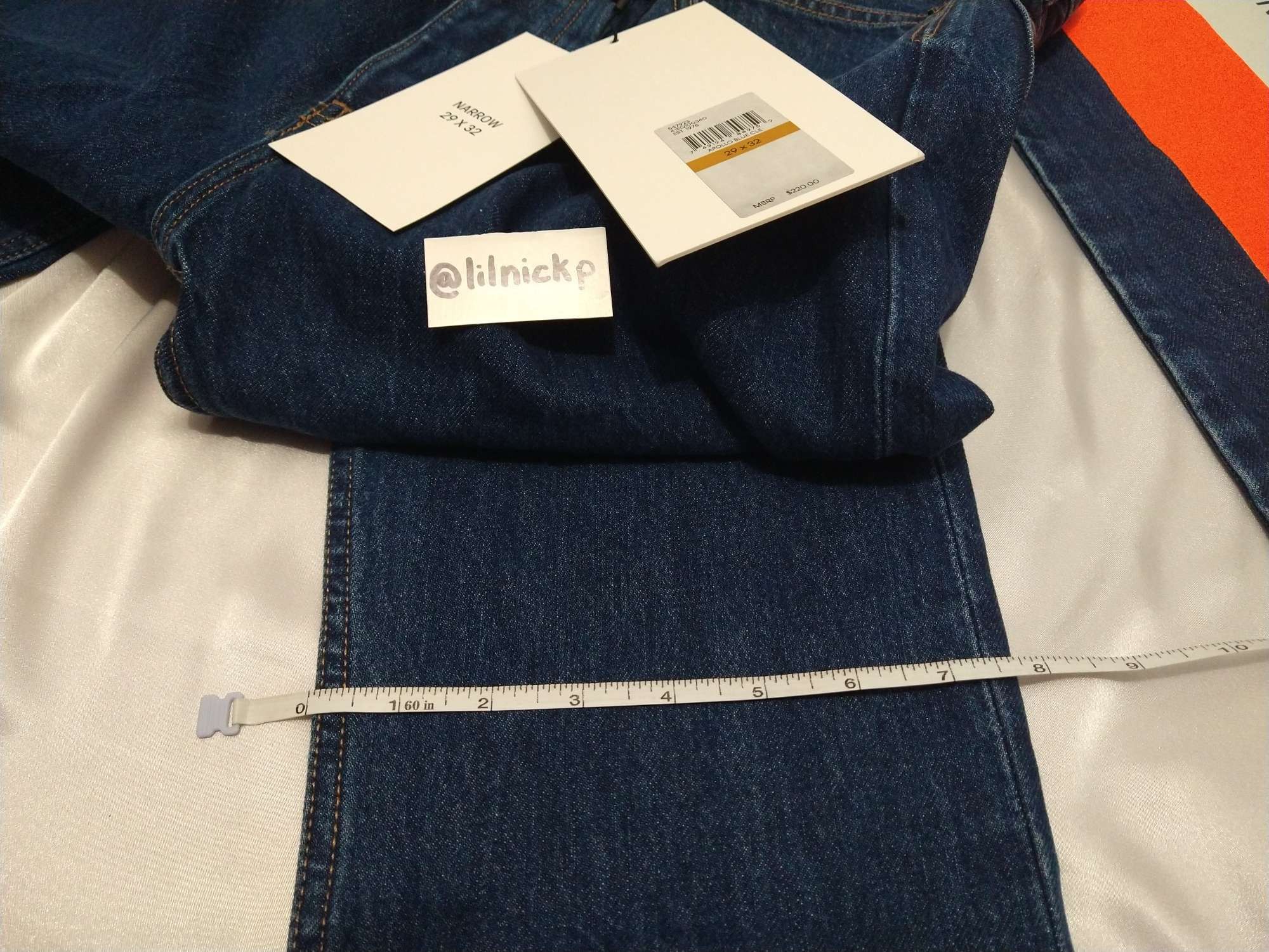 Calvin Klein 205W39NYC EST. 1978 Narrow Leg Apollo Blue Jeans Size US 29 - 9 Thumbnail