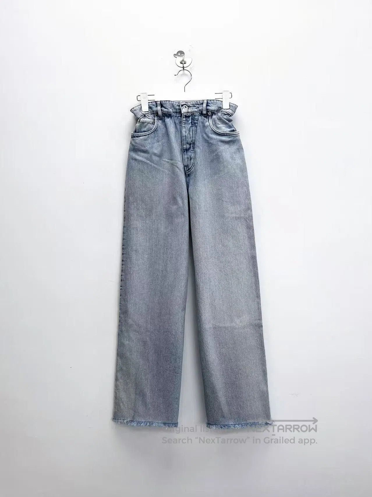 Miu Miu Miu Miu Slogan Logo Budding Jeans. Size 24" / US 00 / IT 34 - 2 Thumbnail