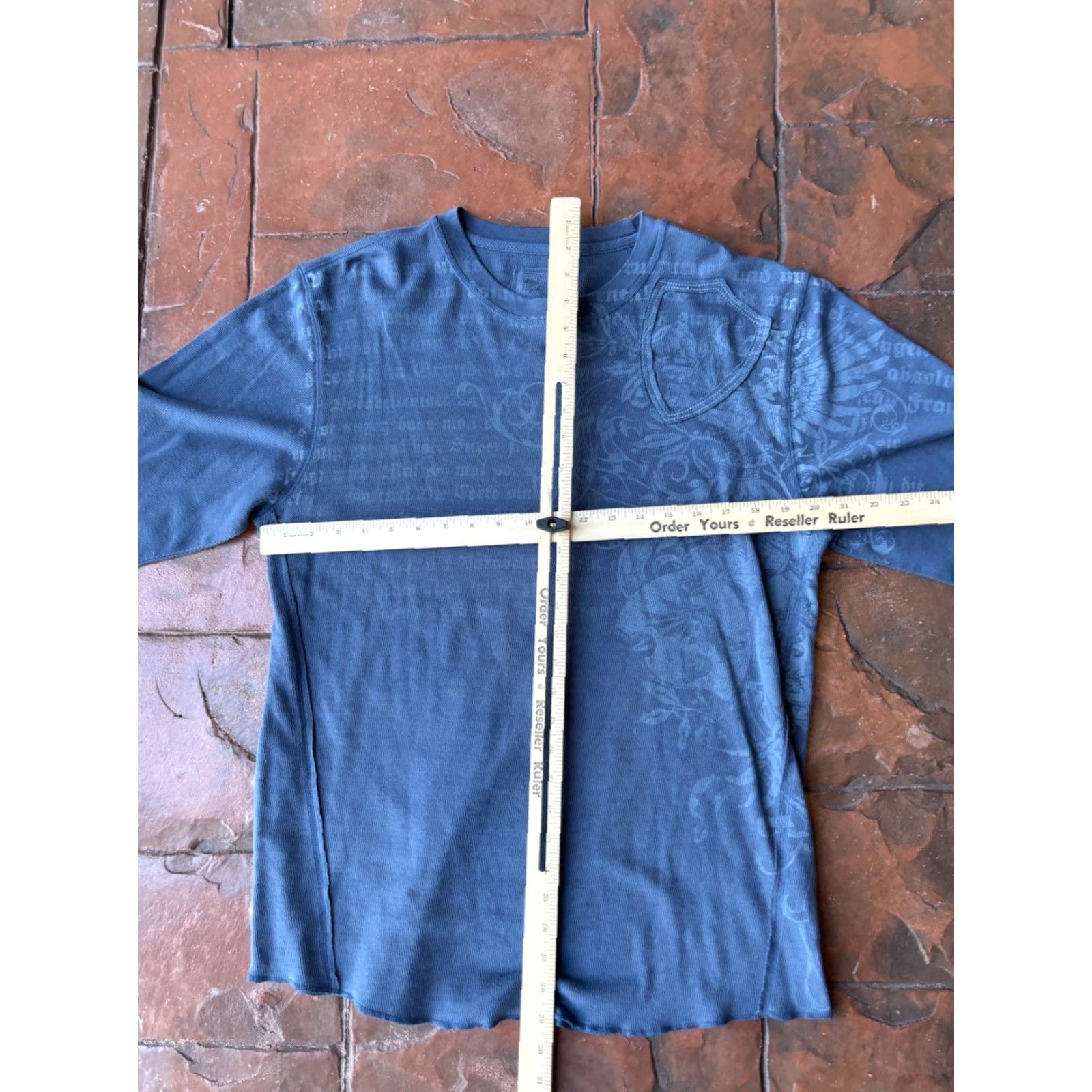 Affliction VINTAGE Y2K Thermal Shirt Large Blue Grunge Punk Graphic Tee Mens Size US L / EU 52-54 / 3 - 6 Thumbnail