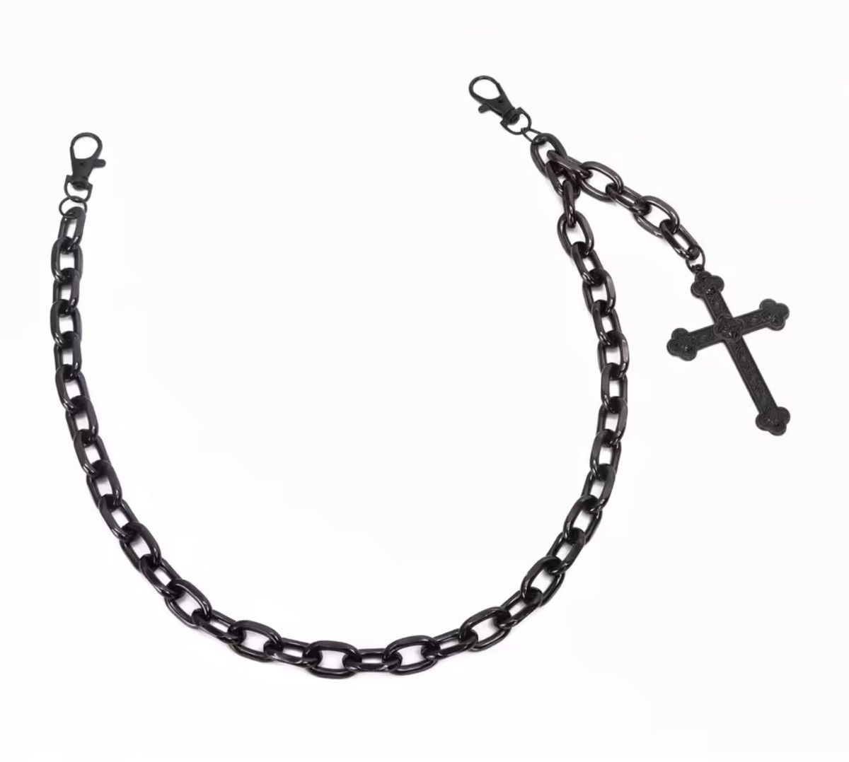 Japanese Brand Cross Pendant Hip Hop Waist Chain Single Layer Size ONE SIZE - 3 Thumbnail
