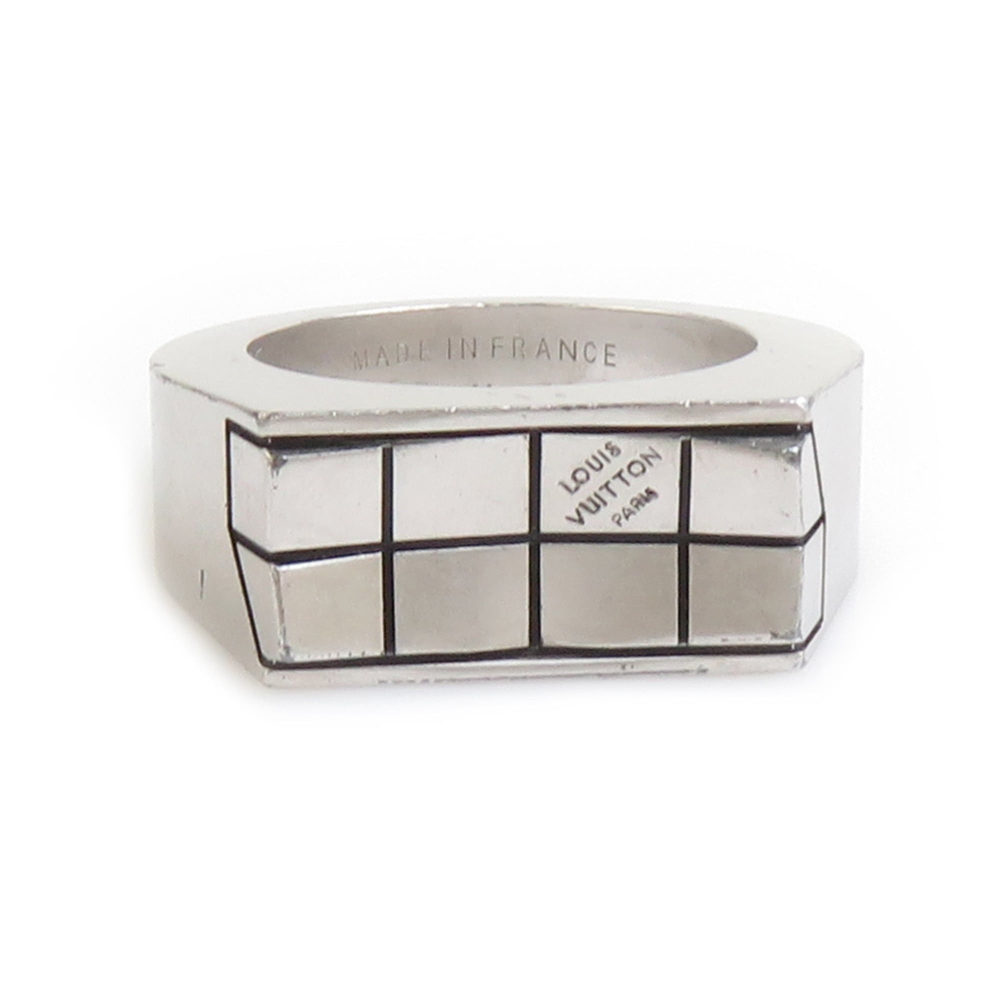Louis Vuitton Louis Vuitton Men's Silver Ring, Size 1, Free Shipping, e61516a Size ONE SIZE - 1 Thumbnail