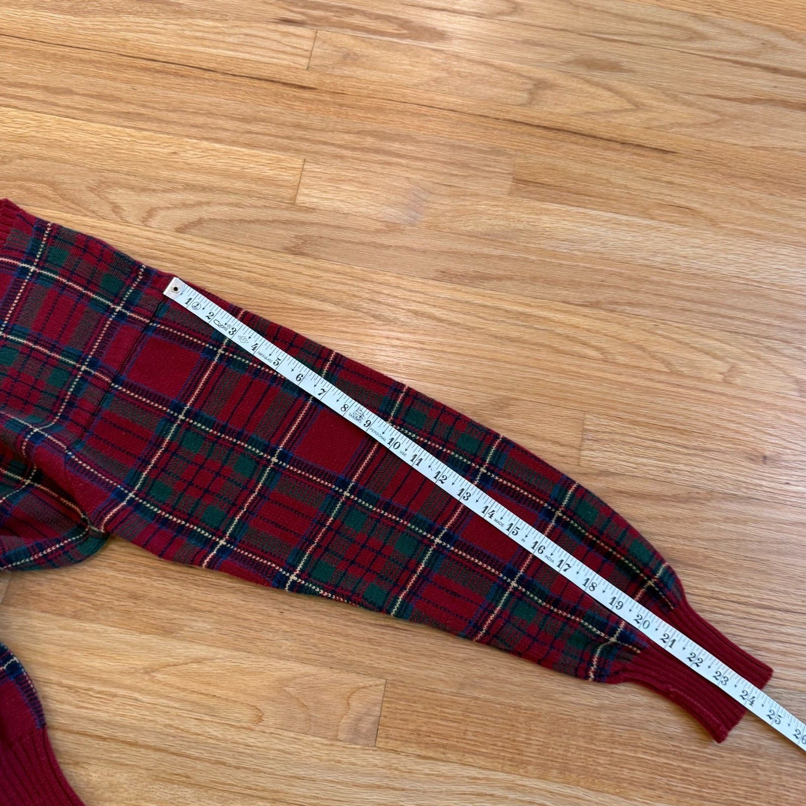 Polo Ralph Lauren Vintage Polo Ralph Lauren Cotton Plaid Sweater Size US M / EU 48-50 / 2 - 2 Thumbnail