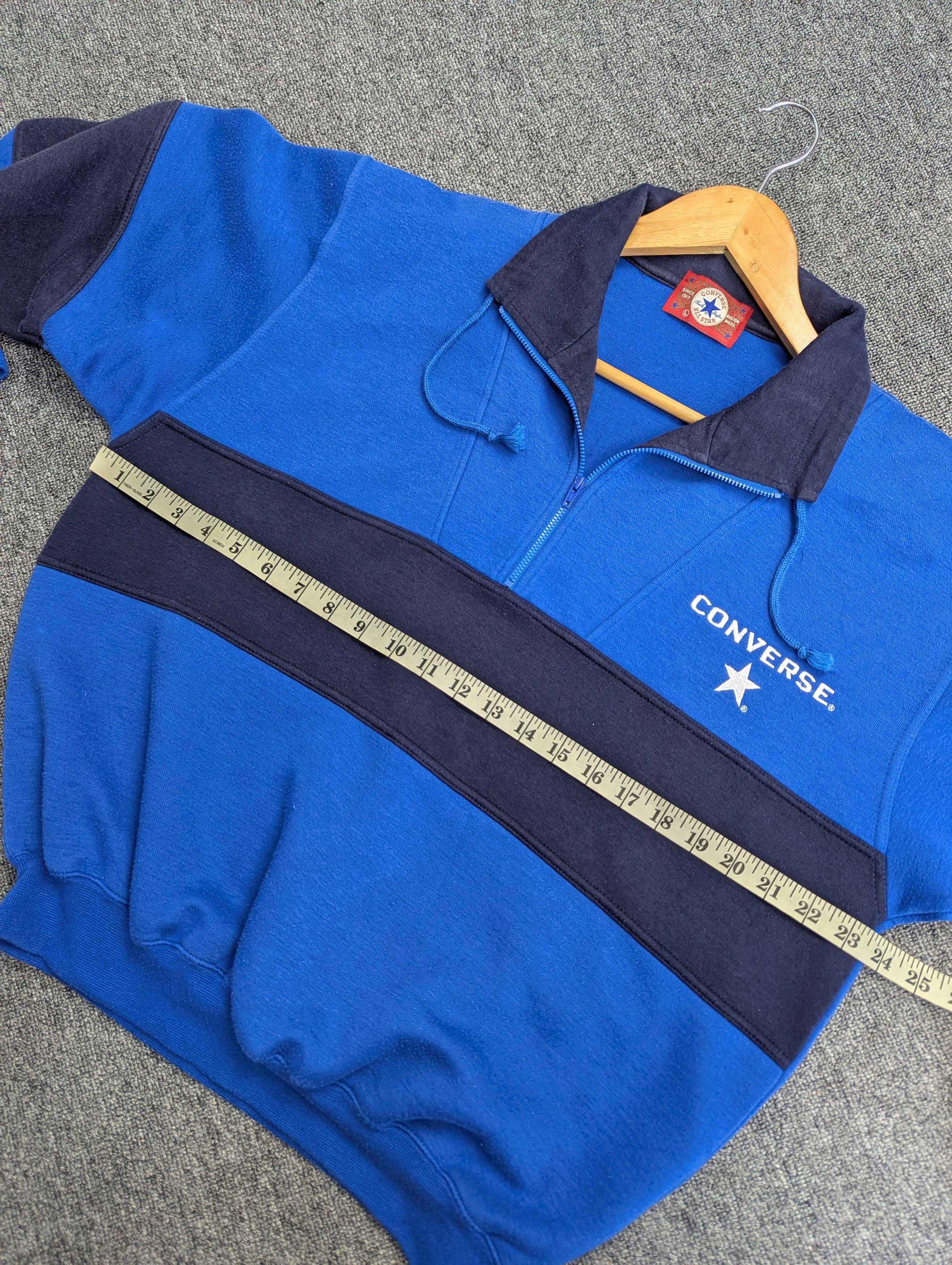 Converse Vintage 90s Converse Halfzipper Jumper Sweatshirt Size US L / EU 52-54 / 3 - 6 Thumbnail