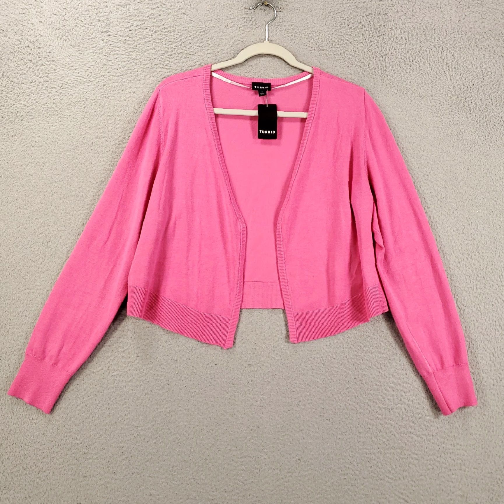 Torrid Torrid Cardigan Sweater Women's 1X Pink Open Front Long Sleeve NWT Knit Lightweight All Seasons Fall Winter Spring Size XL / US 12-14 / IT 48-50 - 2 Thumbnail